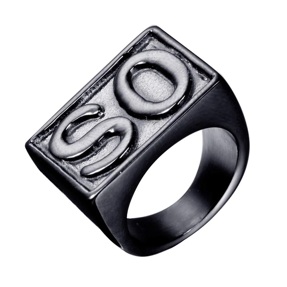 HIJONES Anello Biker Uomo in Acciaio Inossidabile Vintage Nero Taglia 17 - immagine 1