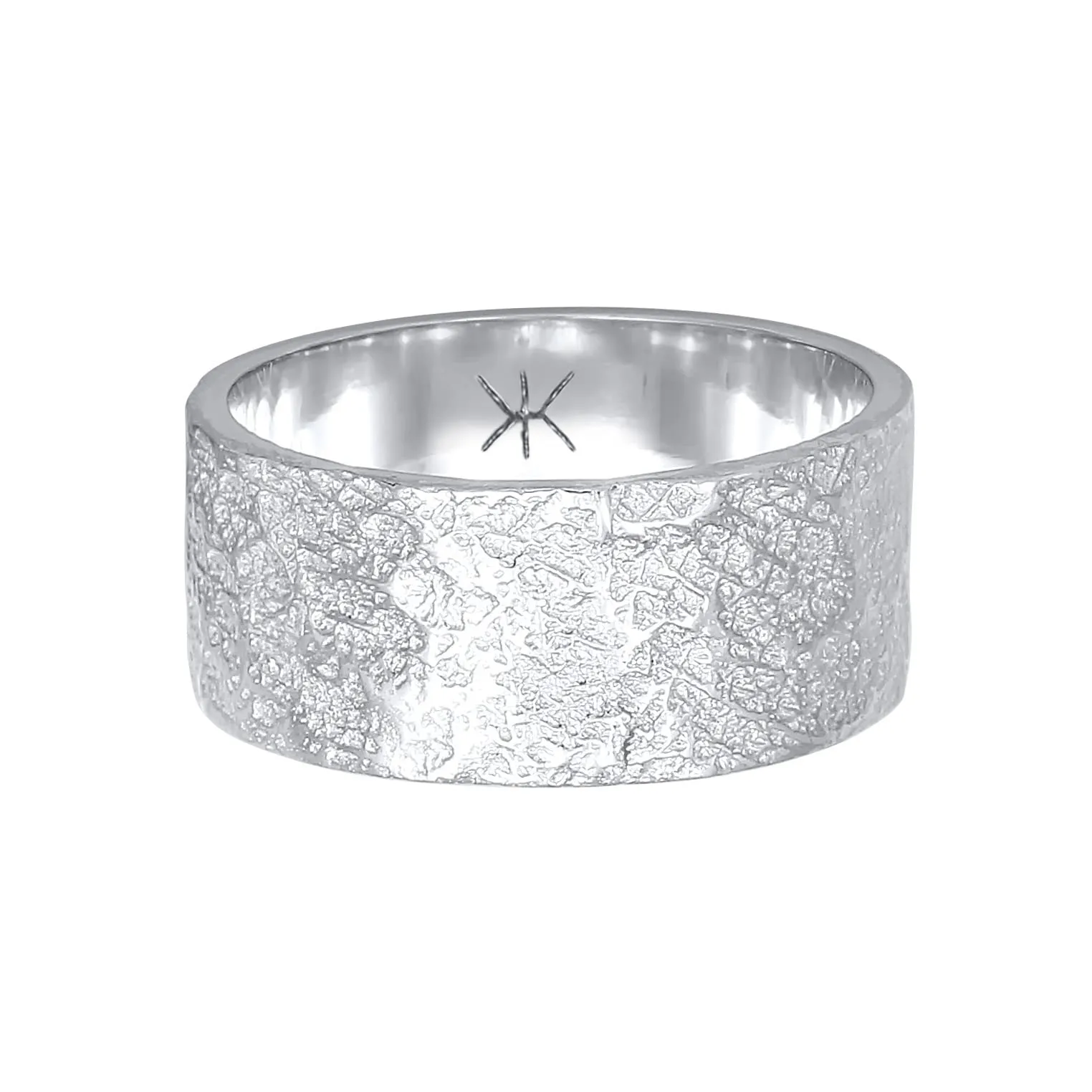 Kuzzoi Anello da uomo in argento sterling 925 forgiato a mano, 9 mm, misura 64 - immagine 2