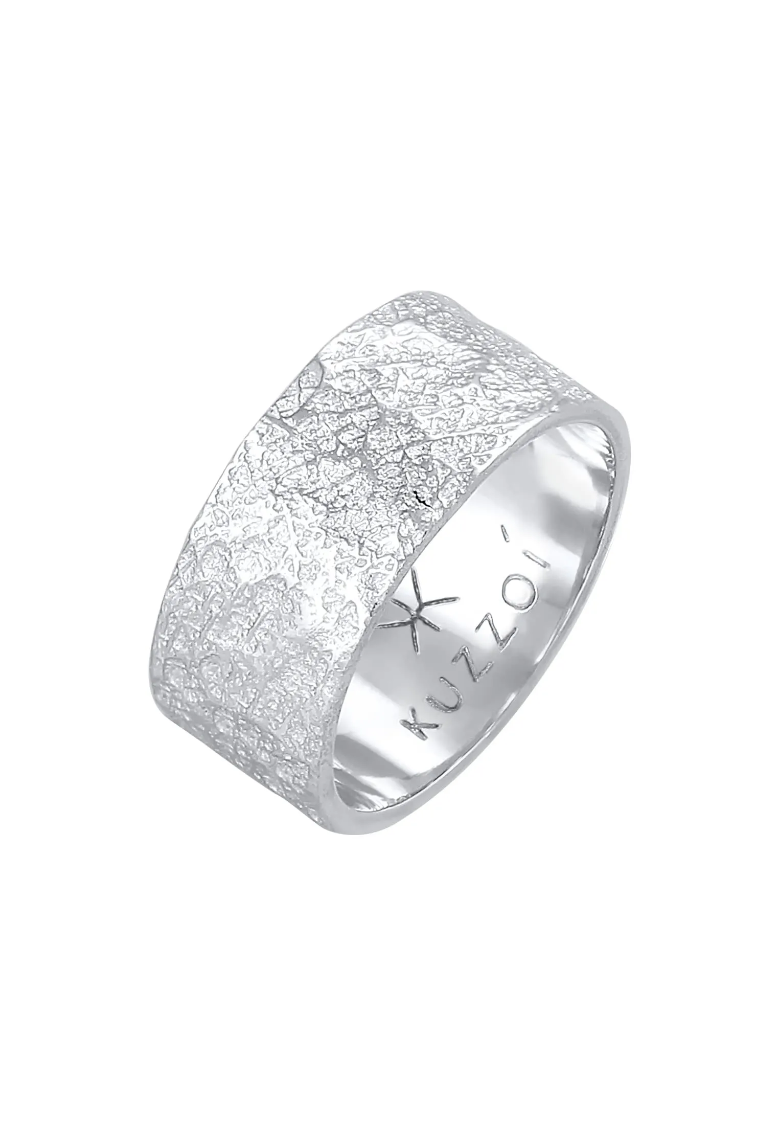 Kuzzoi Anello da uomo in argento sterling 925 forgiato a mano, 9 mm, misura 64 - immagine 4