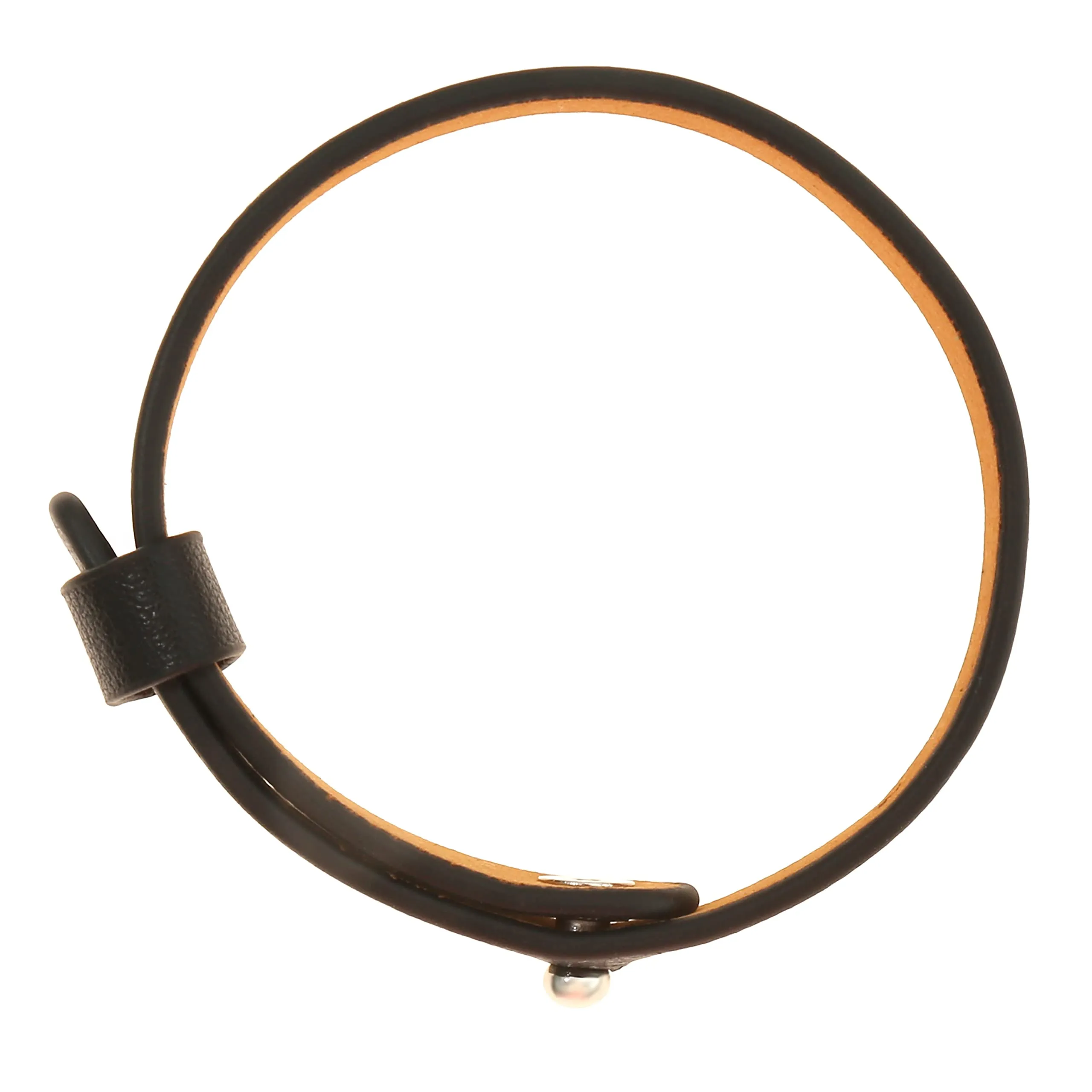 Made by Nami Bracciale Uomo Pelle Vegana Regolabile Surfer Nero Handmade Nickelfrei - immagine 5