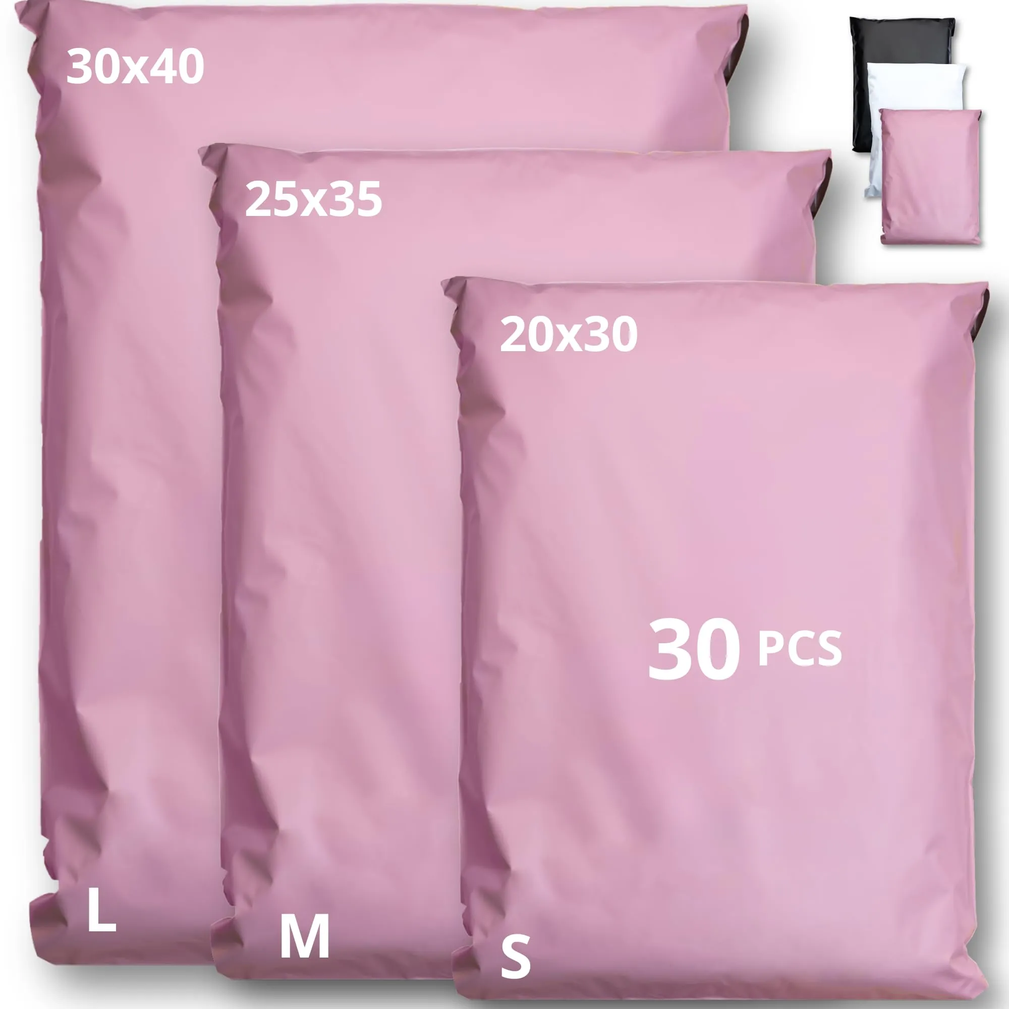 EmballaX Buste per Spedizioni Vinted, Taglie S/M/L, 30 Pezzi, Plastica Resistente e Impermeabile - immagine 1