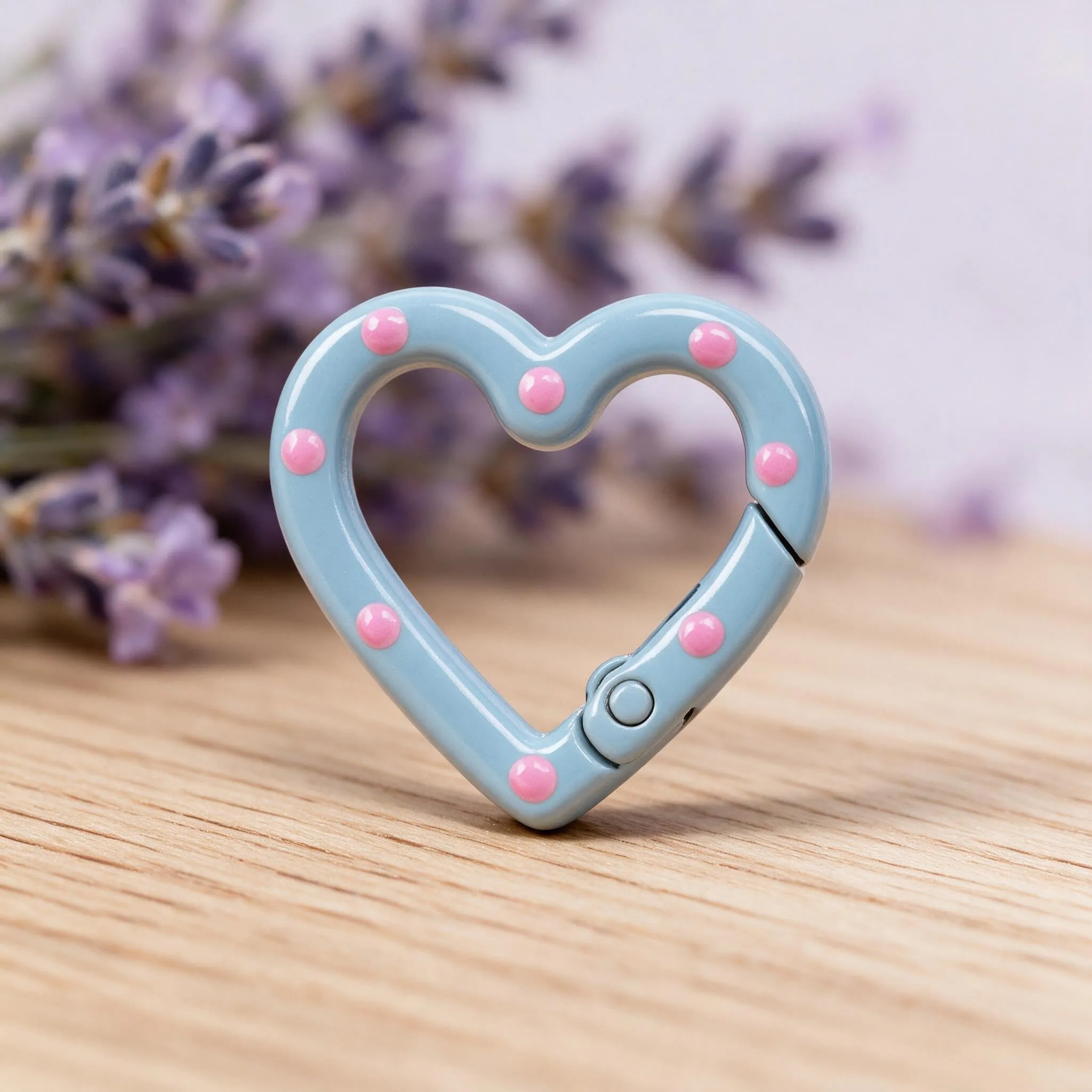 intellitoy Set di 12 mini moschettoni a forma di cuore per portachiavi, metallo, assortiti - immagine 7