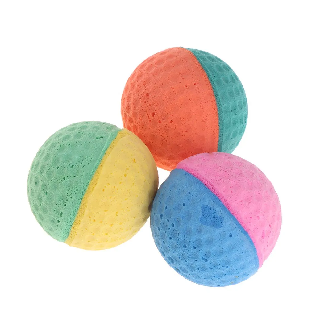Geneic Giocattolo per animali in lattice, palline colorate da masticare per cani e gatti, 10 pezzi, 3,8 cm - immagine 6