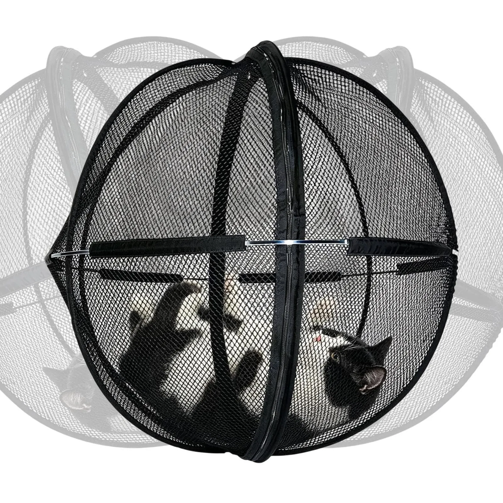Generic Box Indoor per Gatti con Mesh Traspirante e Palla Roller Toy, 68,6 cm - immagine 1