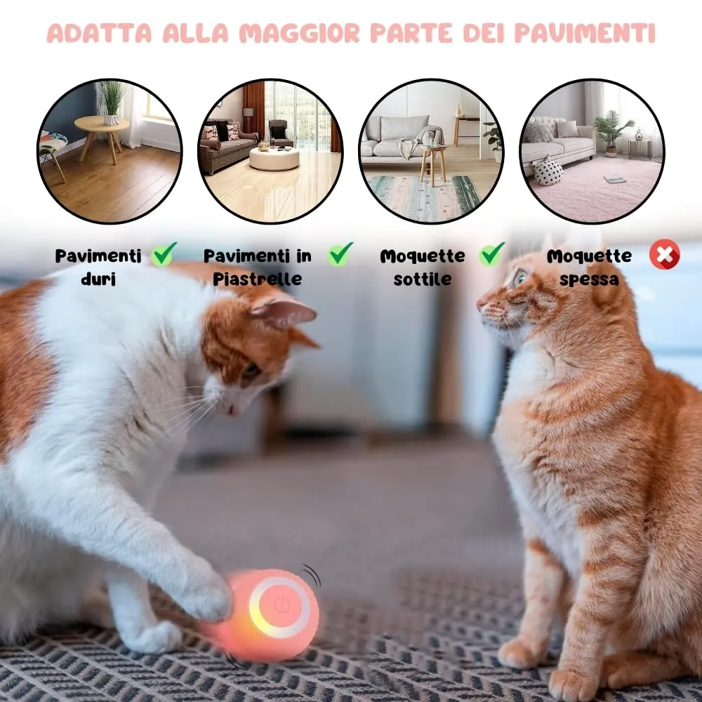 Yourbestfriendshop Power Ball 2.0 Interattivo per Gatti, Pallina Automatica (Rosa) - immagine 3
