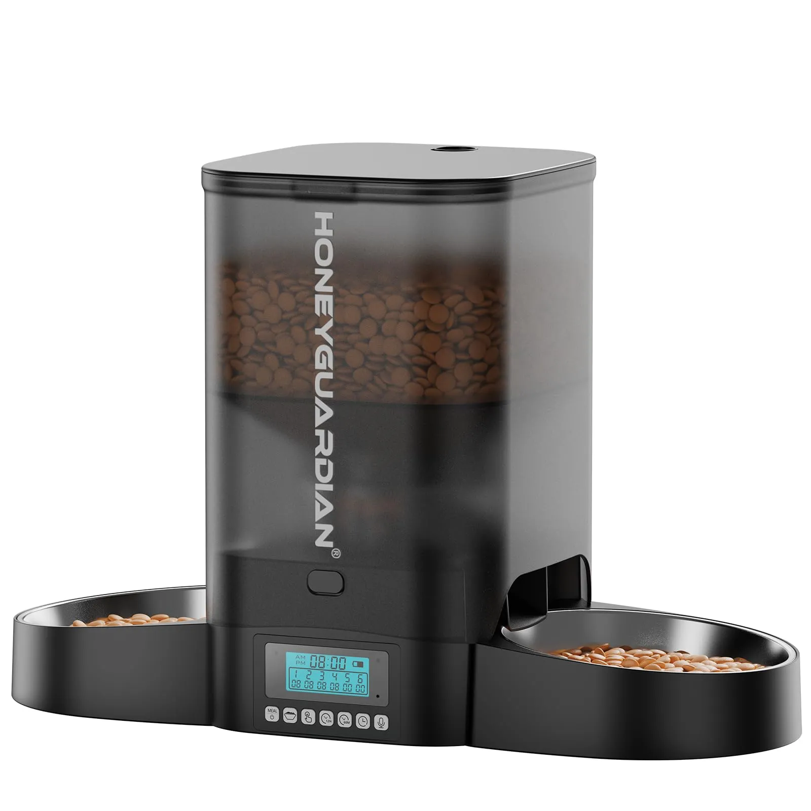 HoneyGuaridan Distributore Automatico Cibo Gatti Doppio 3.5L con Timer - immagine 1