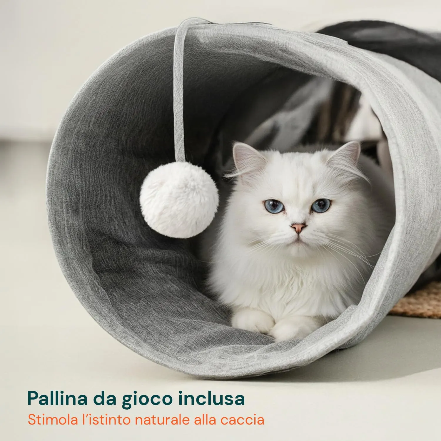 Avilia Tunnel per Gatti con Pallina, 30x130 cm - immagine 4