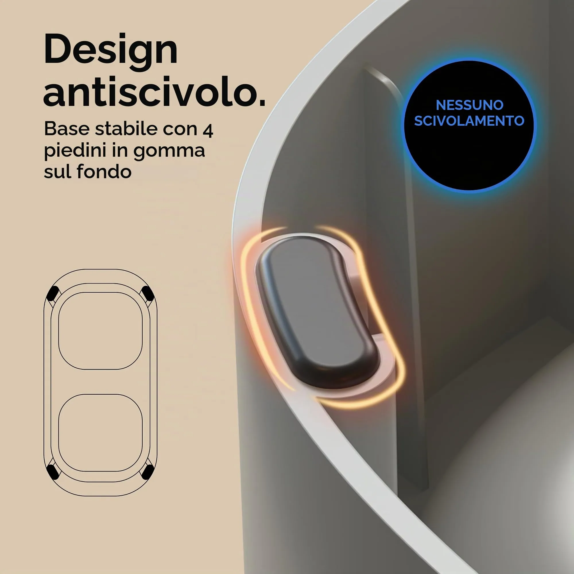 Pretty Paw Ciotole per Gatti Rialzate in Acciaio Inox, Grigio - immagine 5