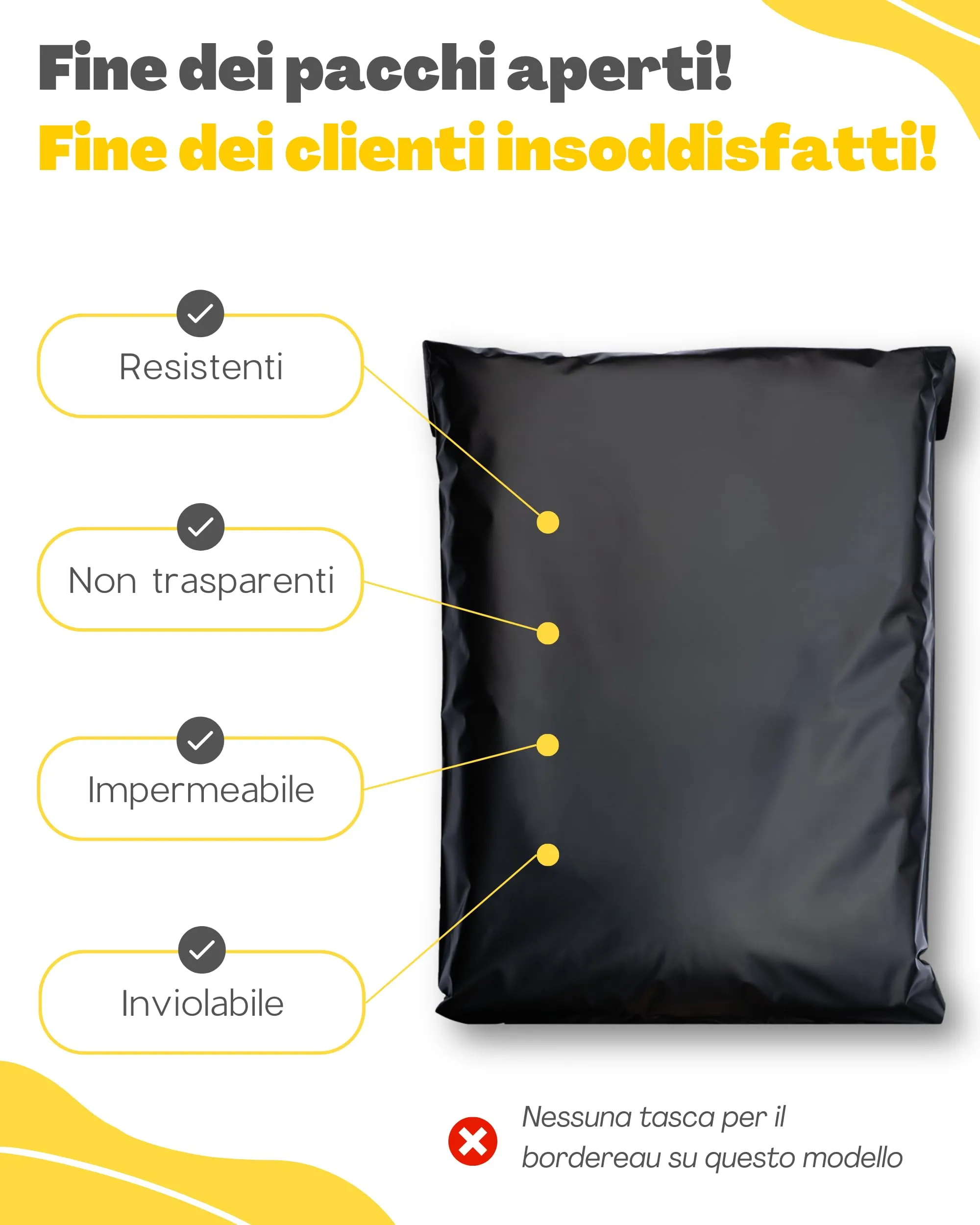 EmballaX 100 Buste per Spedizioni Vinted, Taglia M, 25x35cm, Sacchetti Spedizione in Plastica - immagine 3