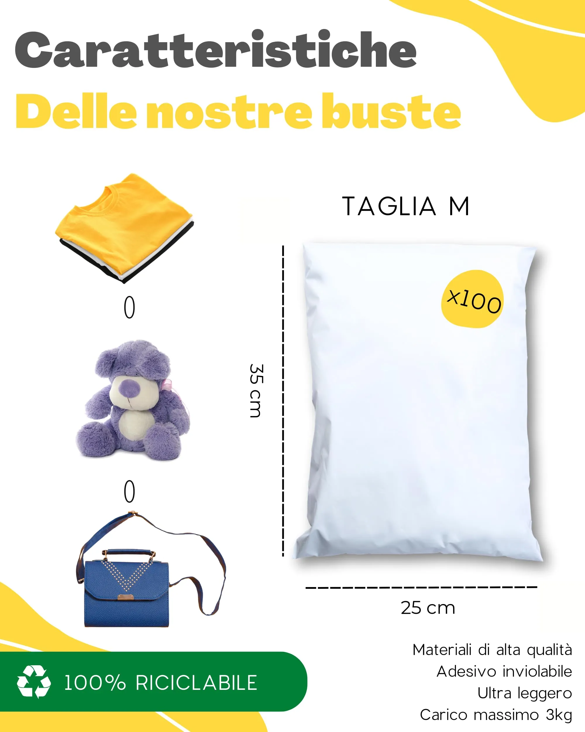 EmballaX Buste per Spedizioni, Taglia M, 25x35cm, 100 Pezzi - immagine 5