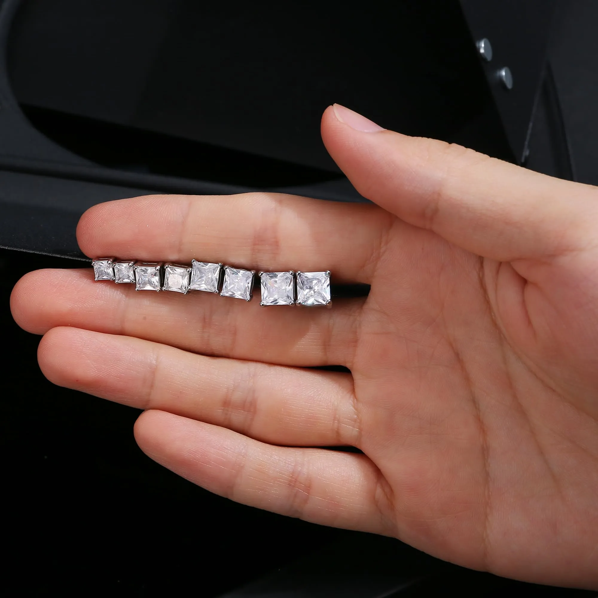 YADOCA Orecchini Magnetici Uomo in Acciaio Inossidabile, 4 Paia - immagine 7