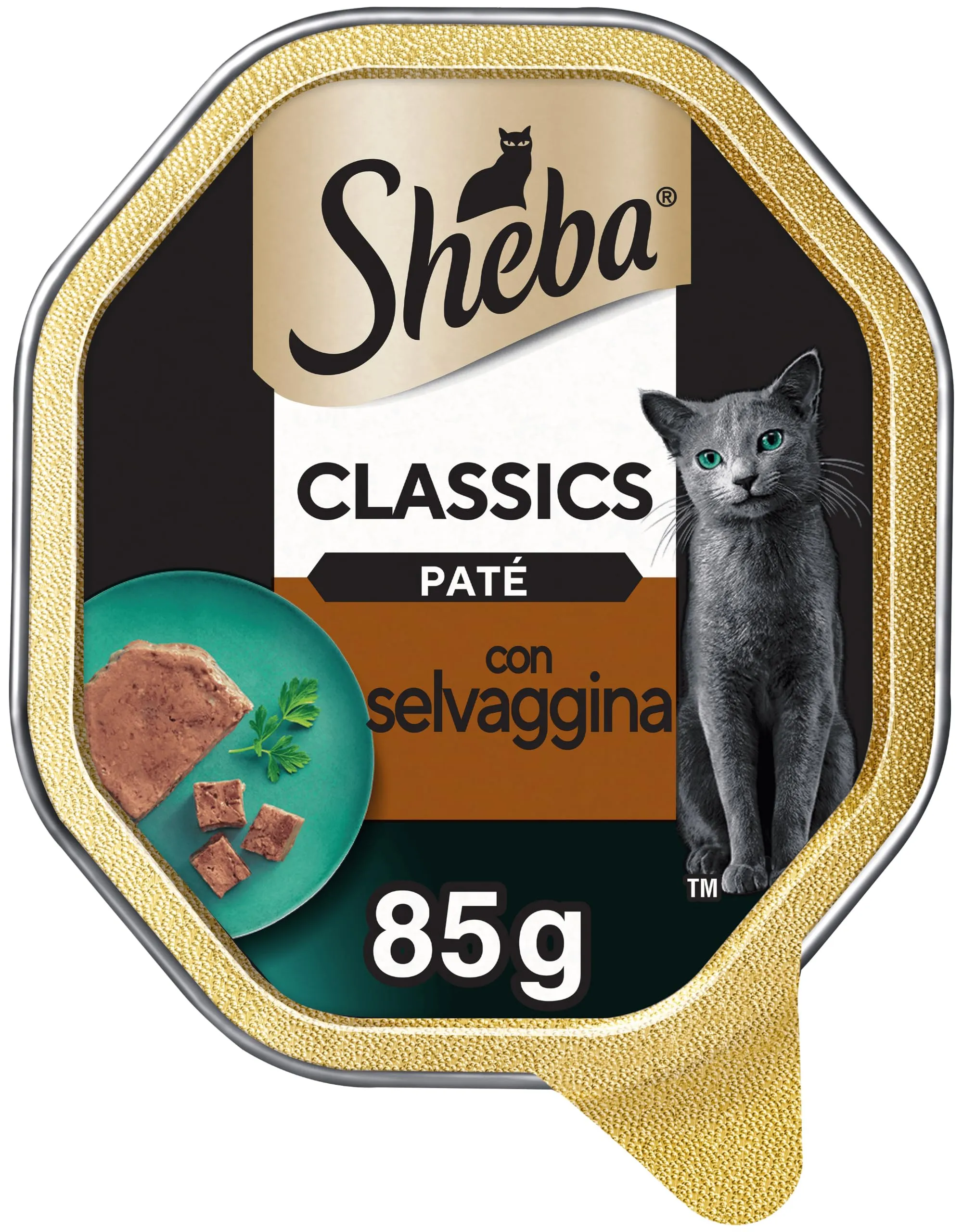 Sheba Paté Classics Cibo per Gatto con Selvaggina, 22 Vaschette da 85 g - immagine 1