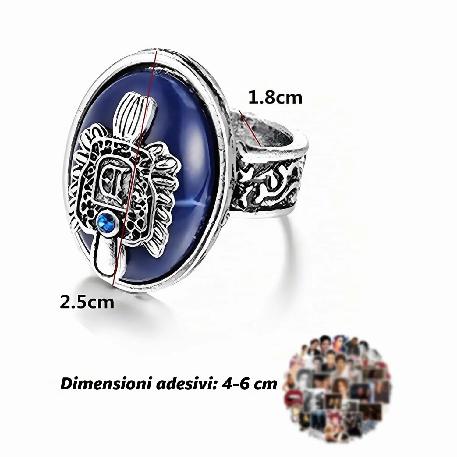 YouU Damon Stefan Salvatore Sole Famiglia Crest Ring with Stickers, 21 Pieces - immagine 2