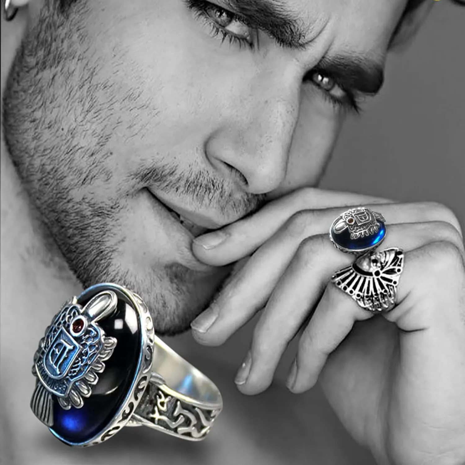YouU Damon Stefan Salvatore Sole Famiglia Crest Ring with Stickers, 21 Pieces - immagine 3