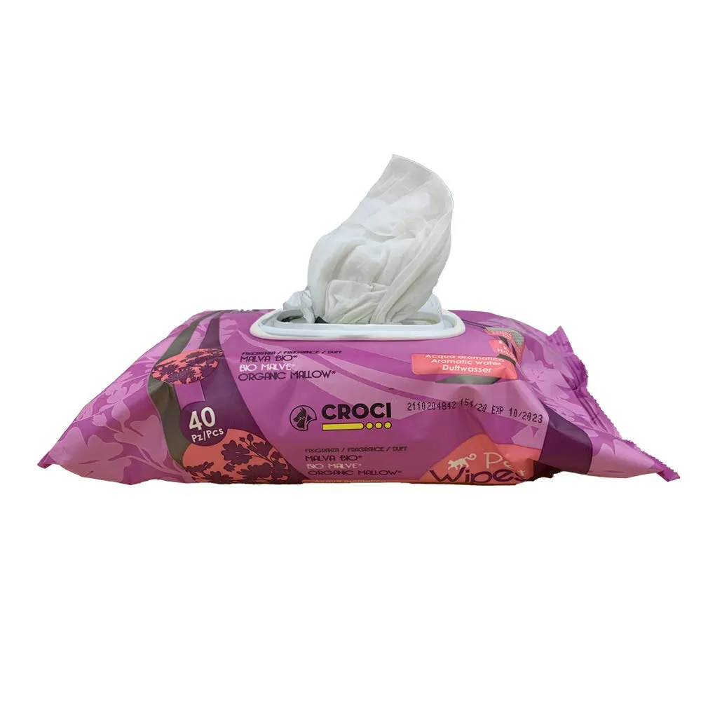 Croci Gills Salviette Umidificate Cane Gatto alla Malva, 40 Pezzi - immagine 2