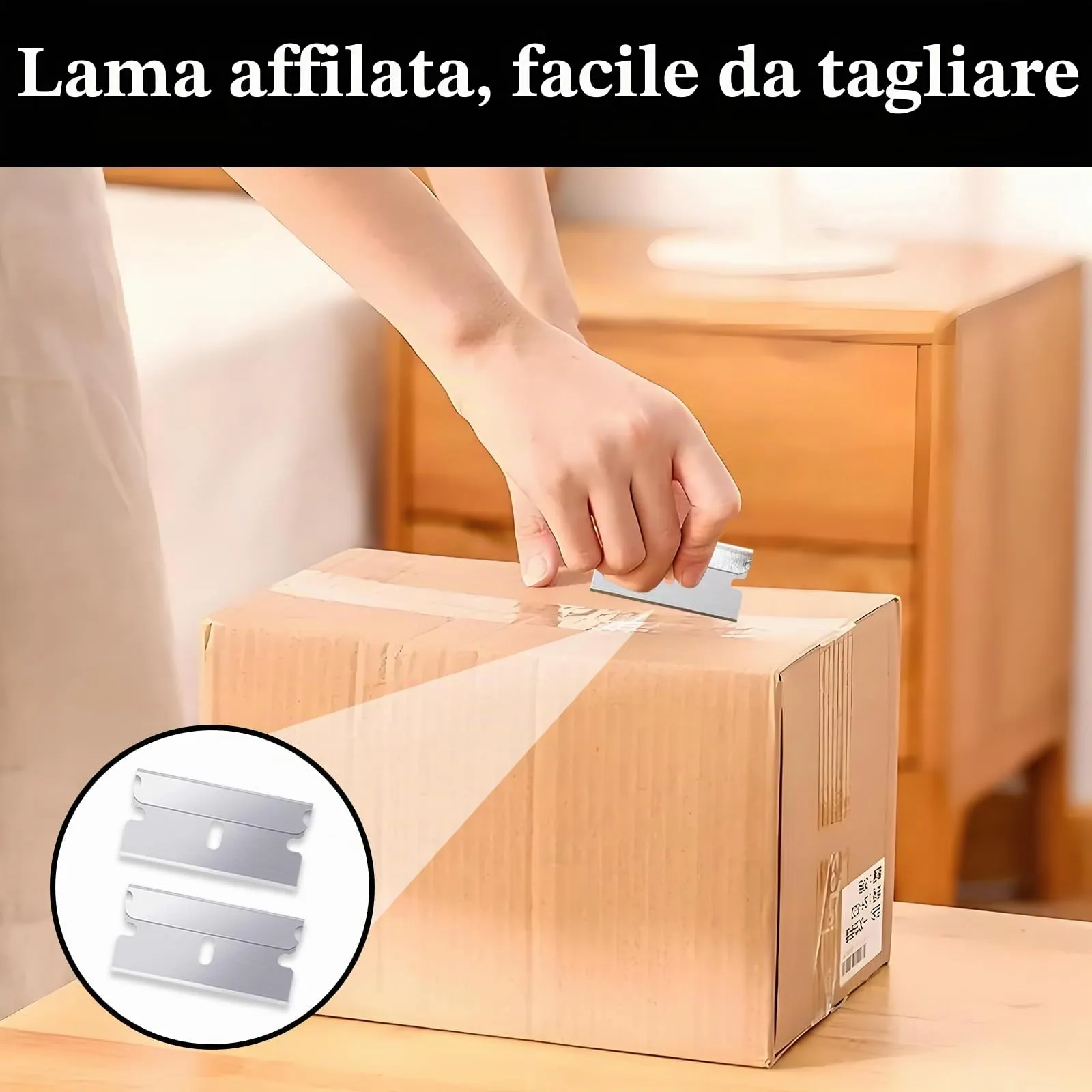 Vlecexs Lame di Ricambio per Raschietti in Acciaio Inox, 100 Pezzi - immagine 3