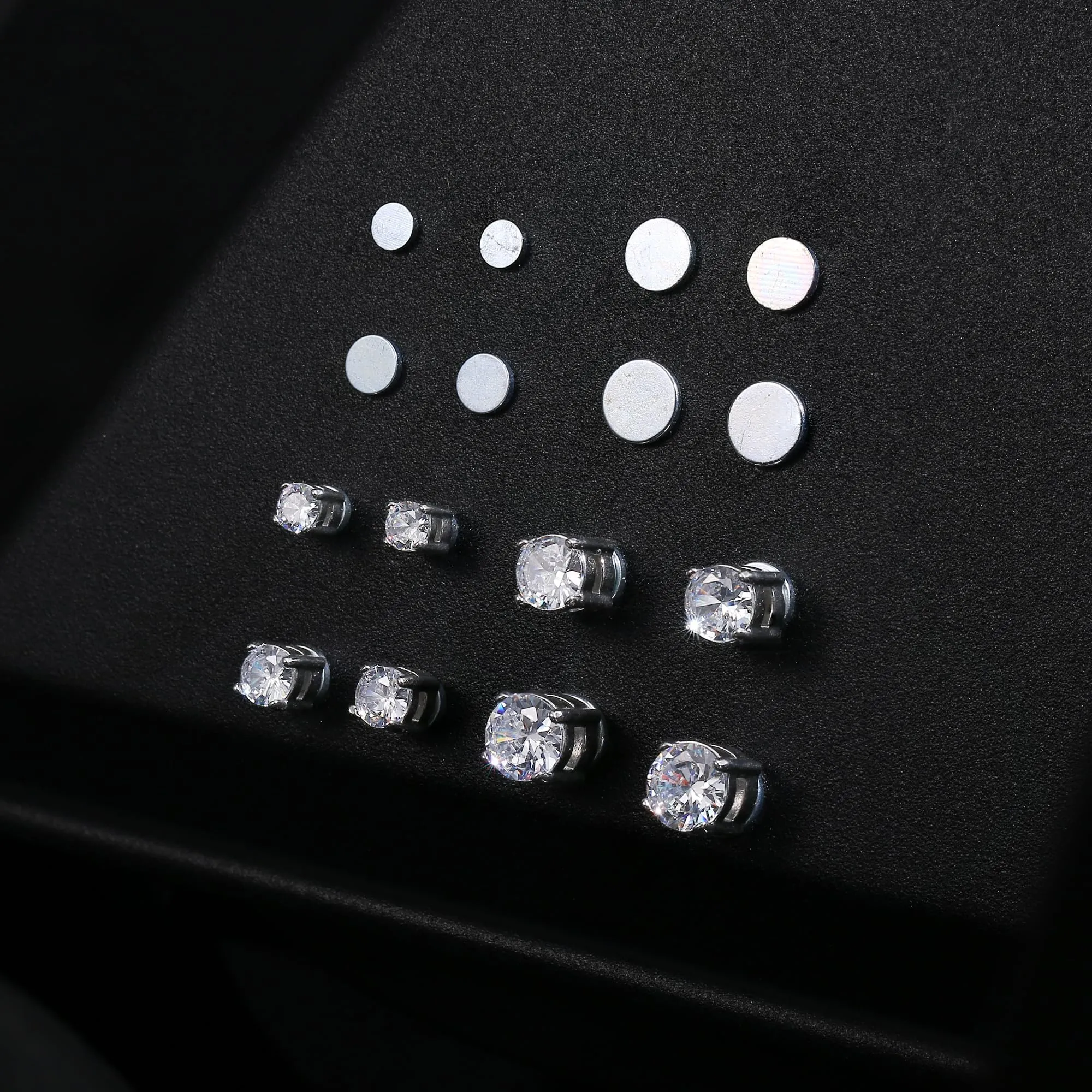 YADOCA Orecchini Magnetici Uomo in Acciaio Inossidabile, 4 Paia - immagine 6