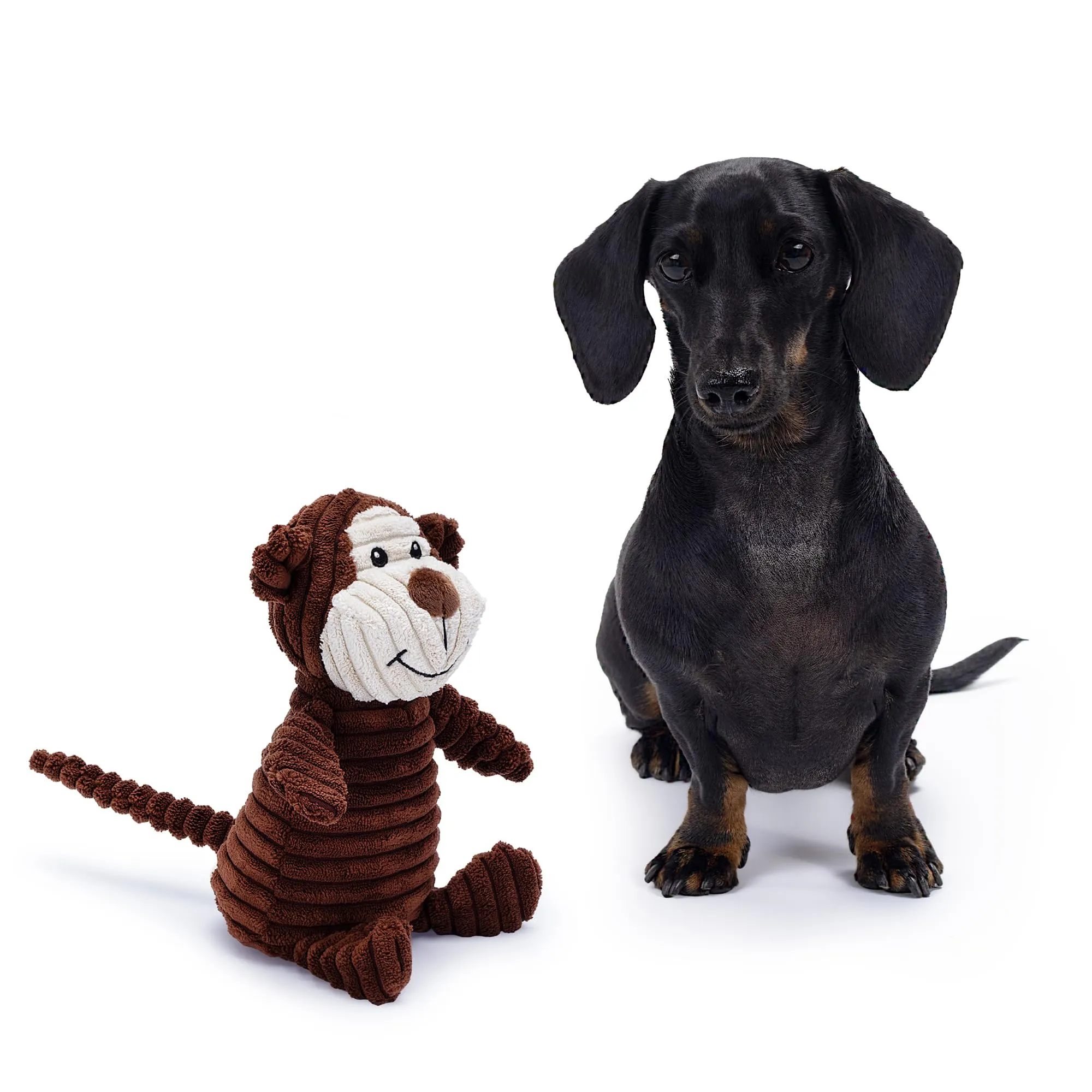Zappi Co Scimmia in peluche con squeaker per cani di piccola/media taglia - immagine 2