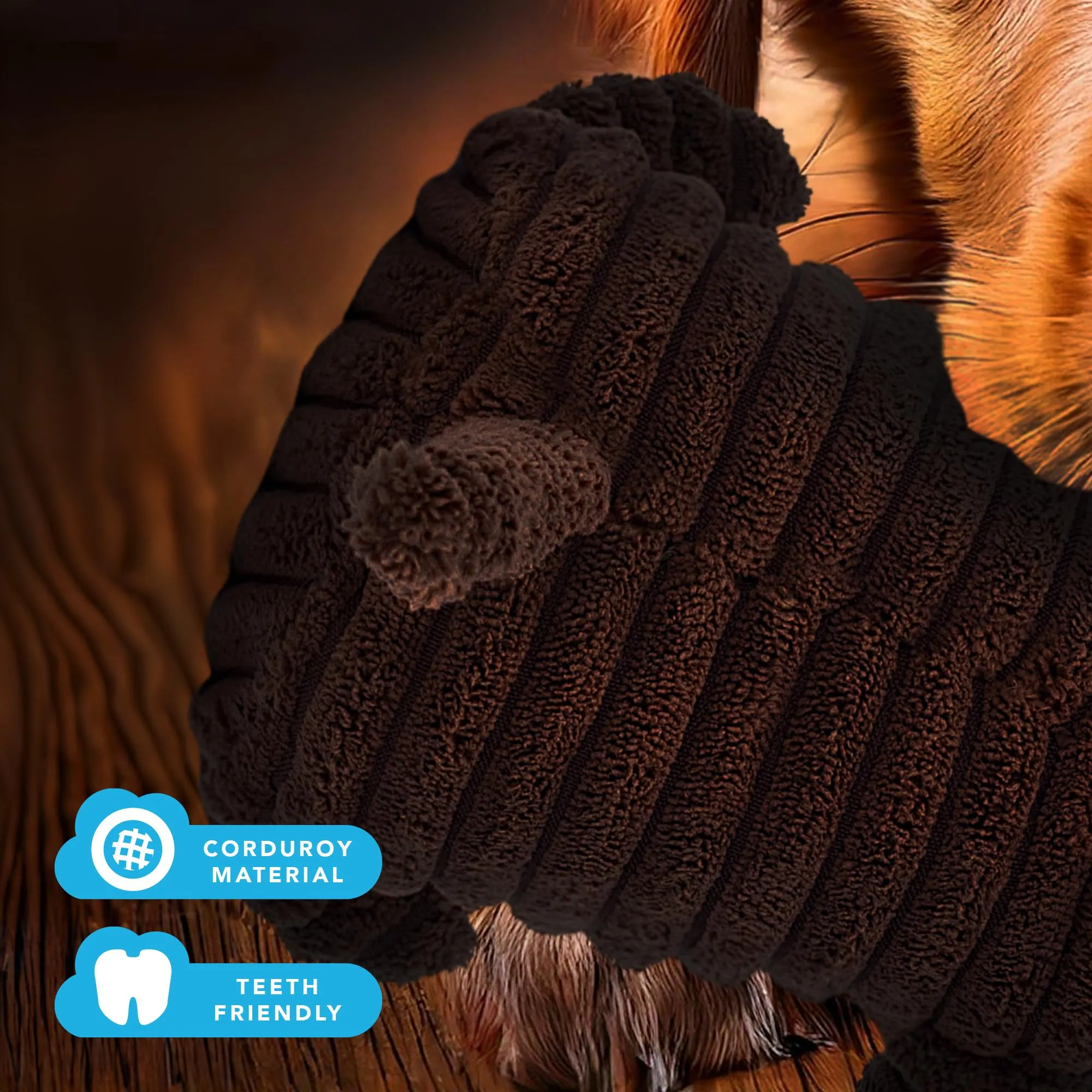 Zappi Co Scimmia in peluche con squeaker per cani di piccola/media taglia - immagine 6