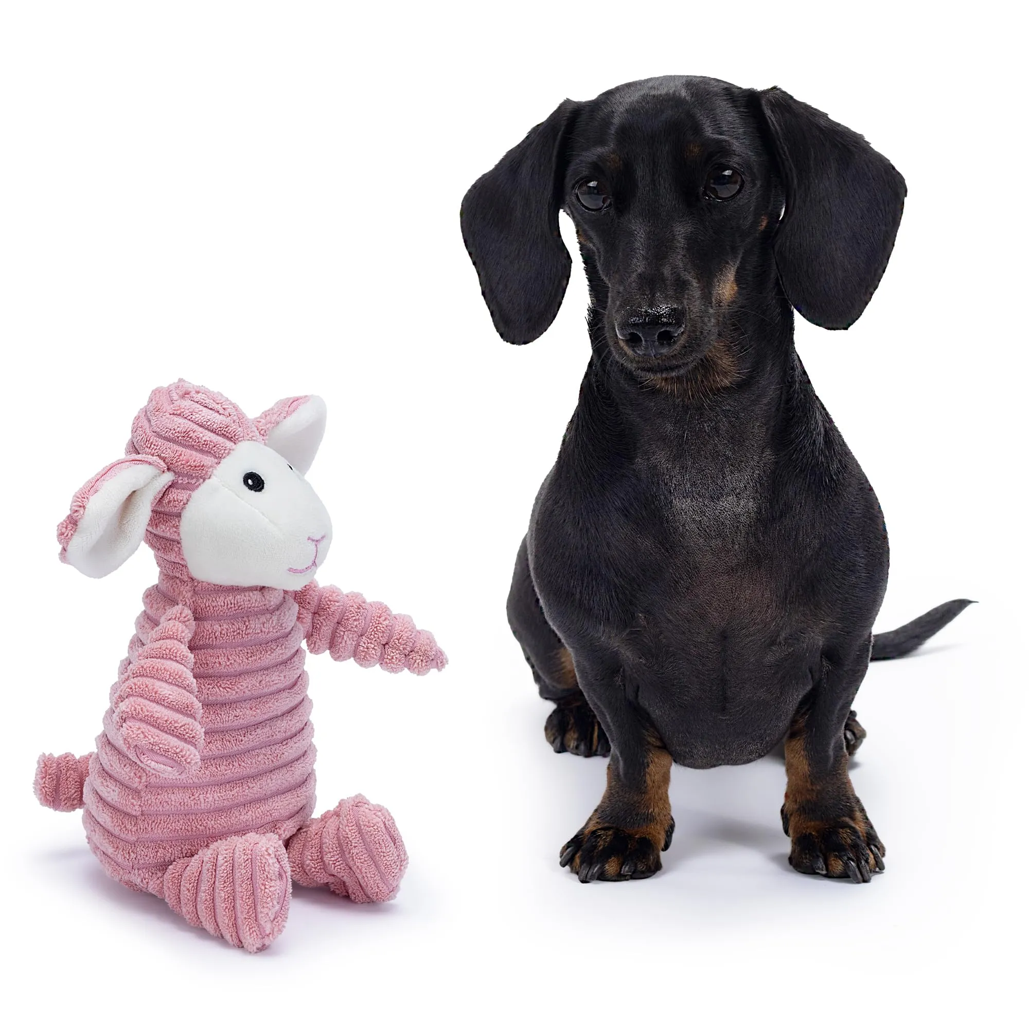 Zappi Co Pecora rosa in peluche con squeaker per cani di piccola/media taglia - immagine 2