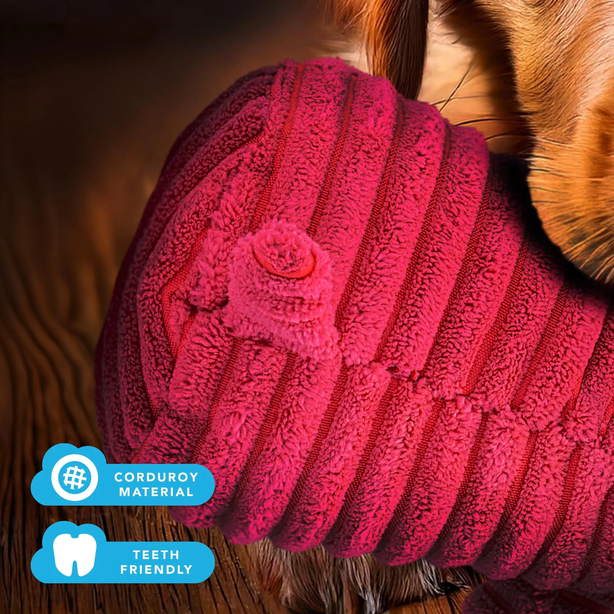 Zappi Co Ippopotamo Rosa in Peluche con Design a Forma di Drago e Squeaker - immagine 6