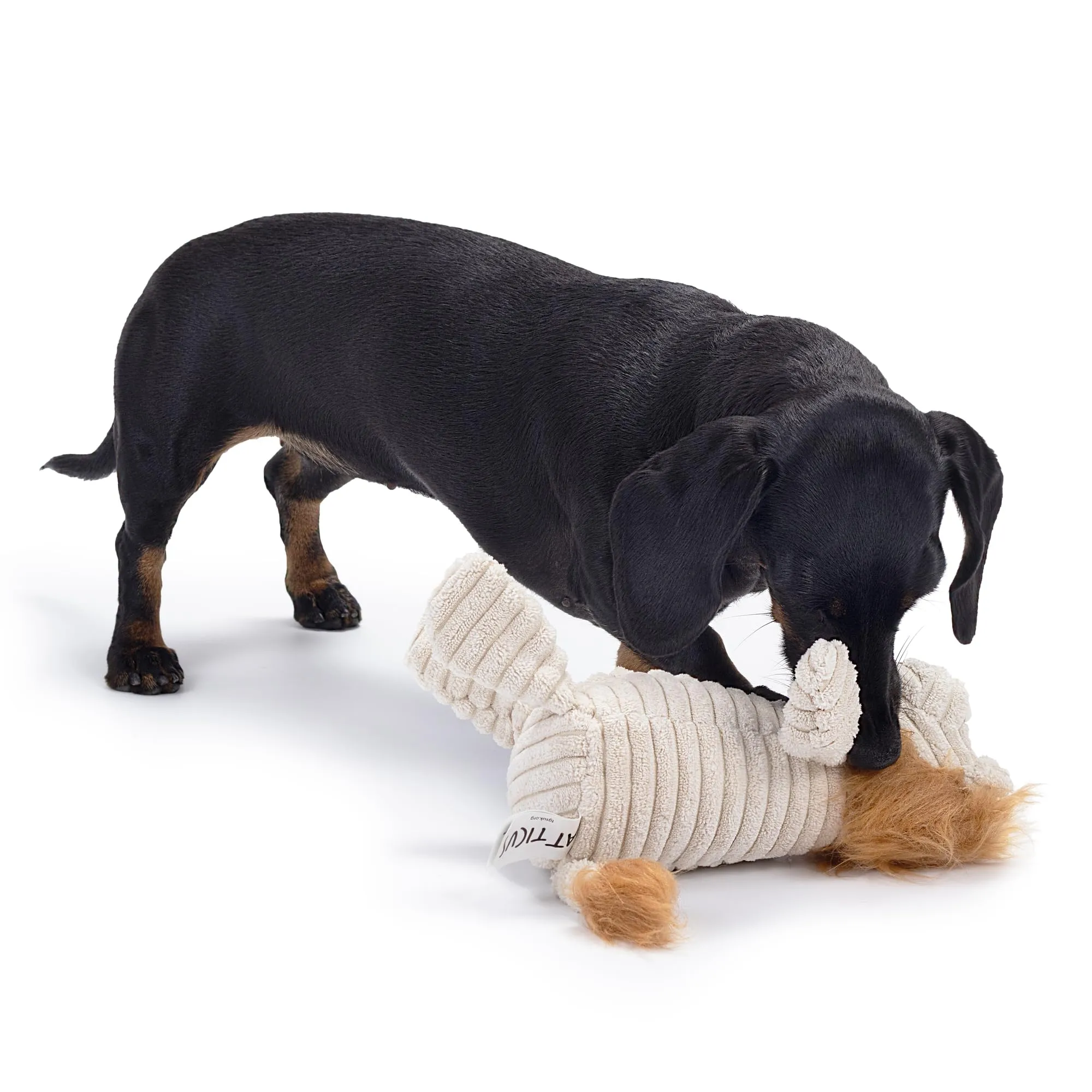 Zappi Co Leone marrone in peluche con squeaker per cani di piccola/media taglia - immagine 2