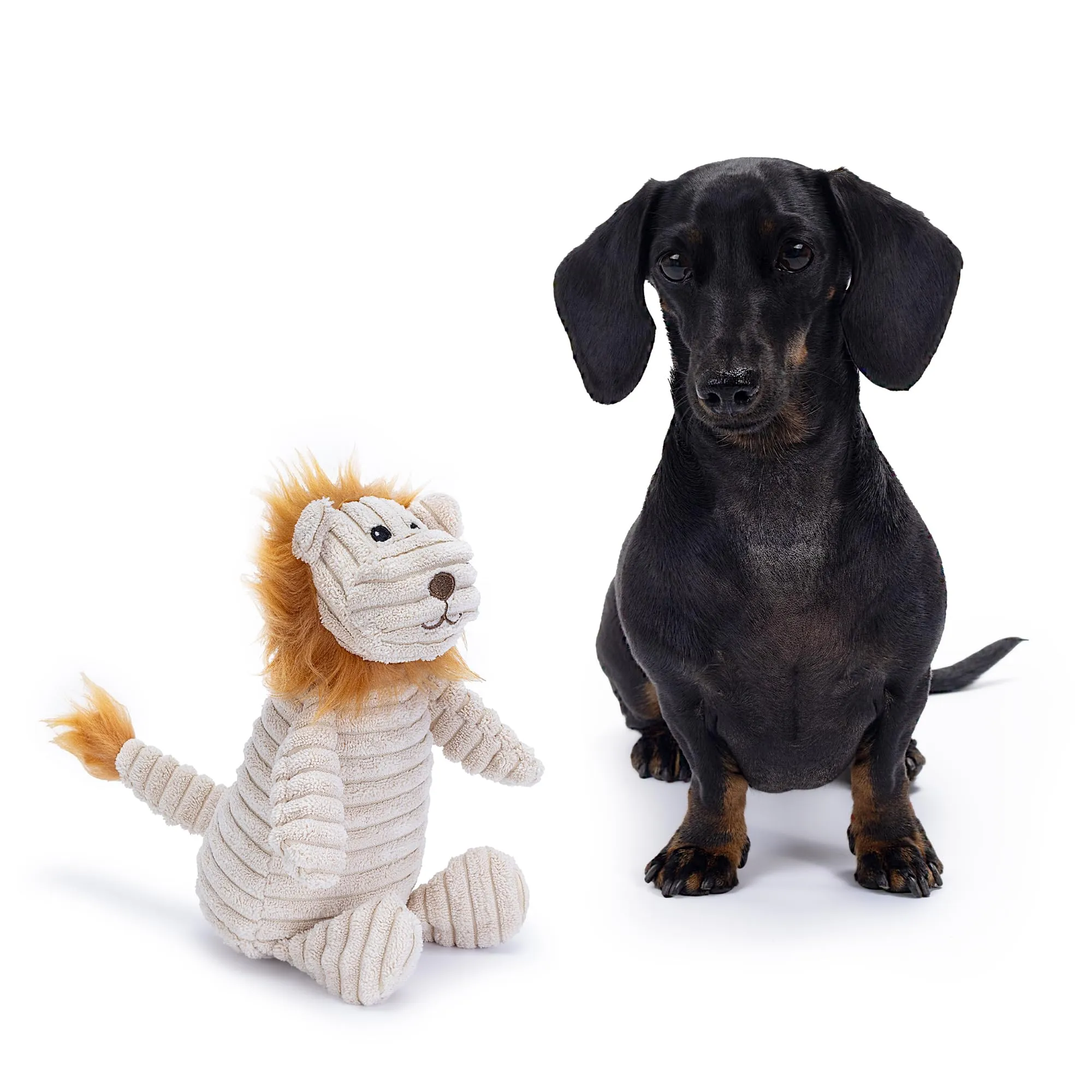 Zappi Co Leone marrone in peluche con squeaker per cani di piccola/media taglia - immagine 8