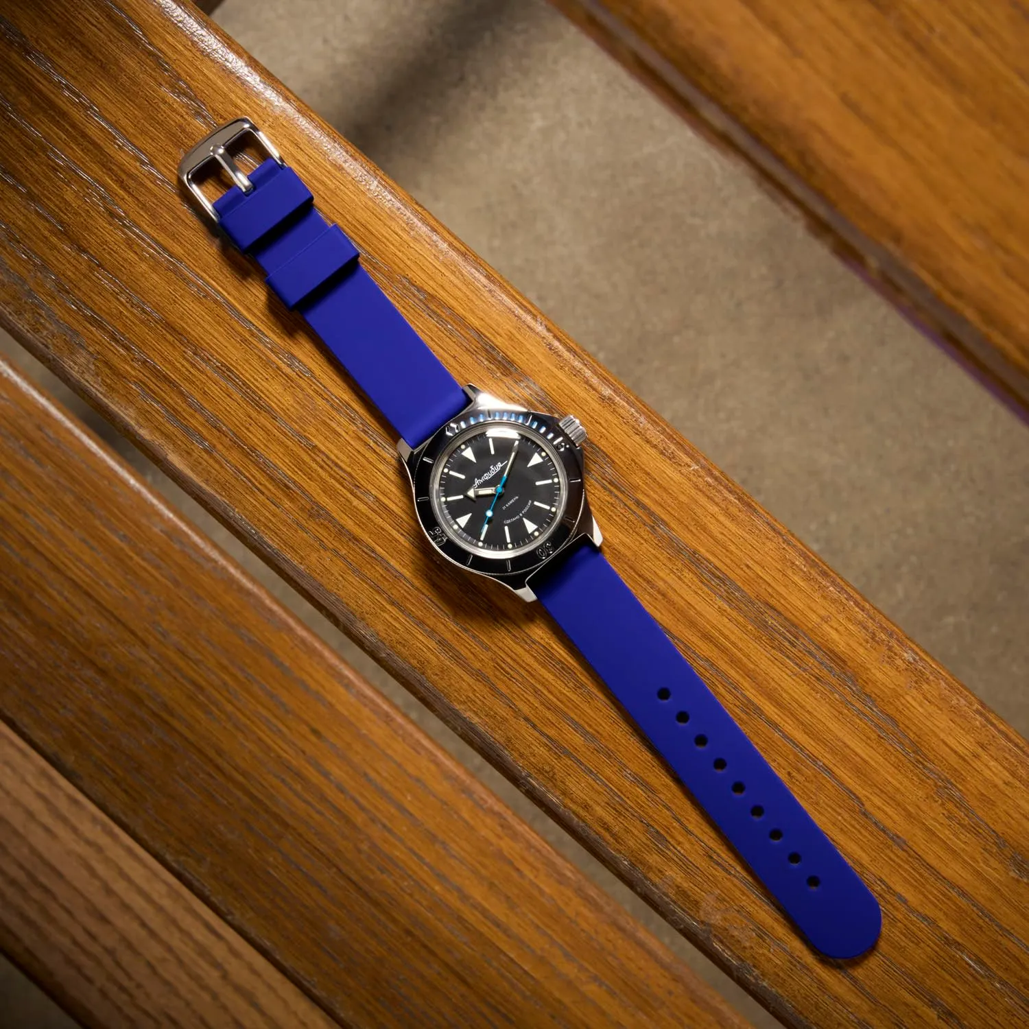 Archer Watch Straps Cinturini a Sgancio Rapido in Silicone, Blu Cobalto, 18mm - immagine 4