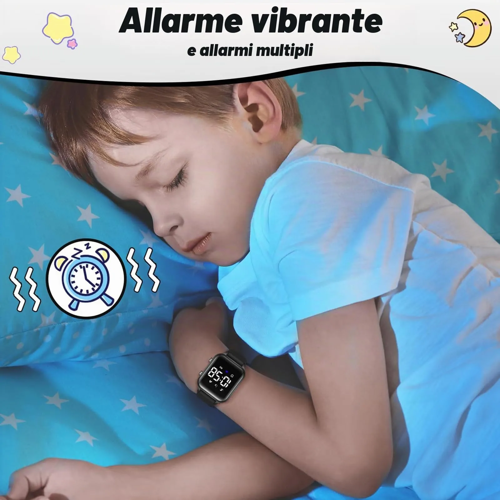 Timever Orologio Digitale per Bambini con Contapassi, Sveglia, Cronometro, Luce e Data - Cinturino in Silicone - immagine 5