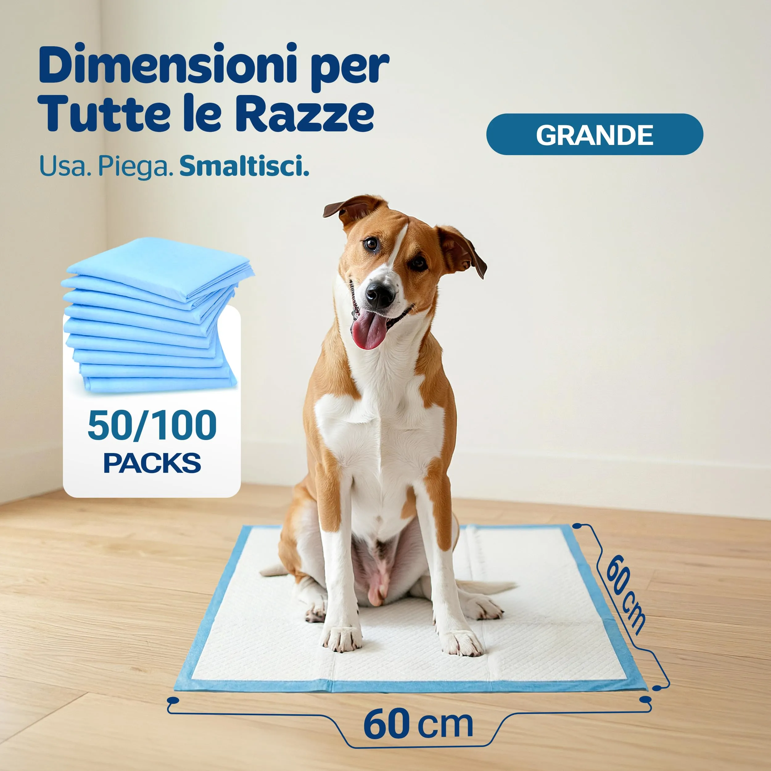 PORTENTUM Traversine cani 60x60 cm, 50 pezzi - immagine 9