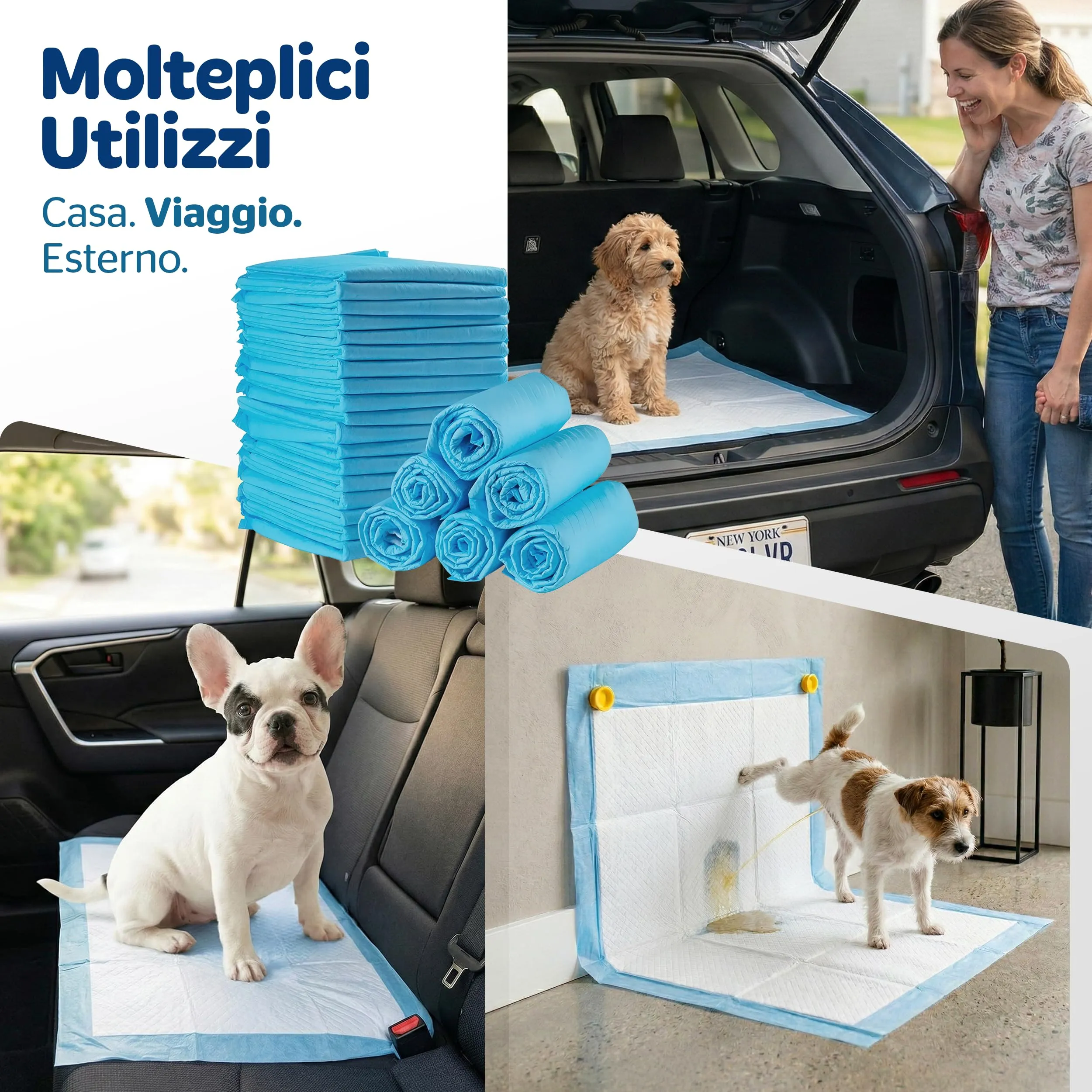 PORTENTUM Traversine per cani 90x60 cm, 100 pezzi - immagine 7