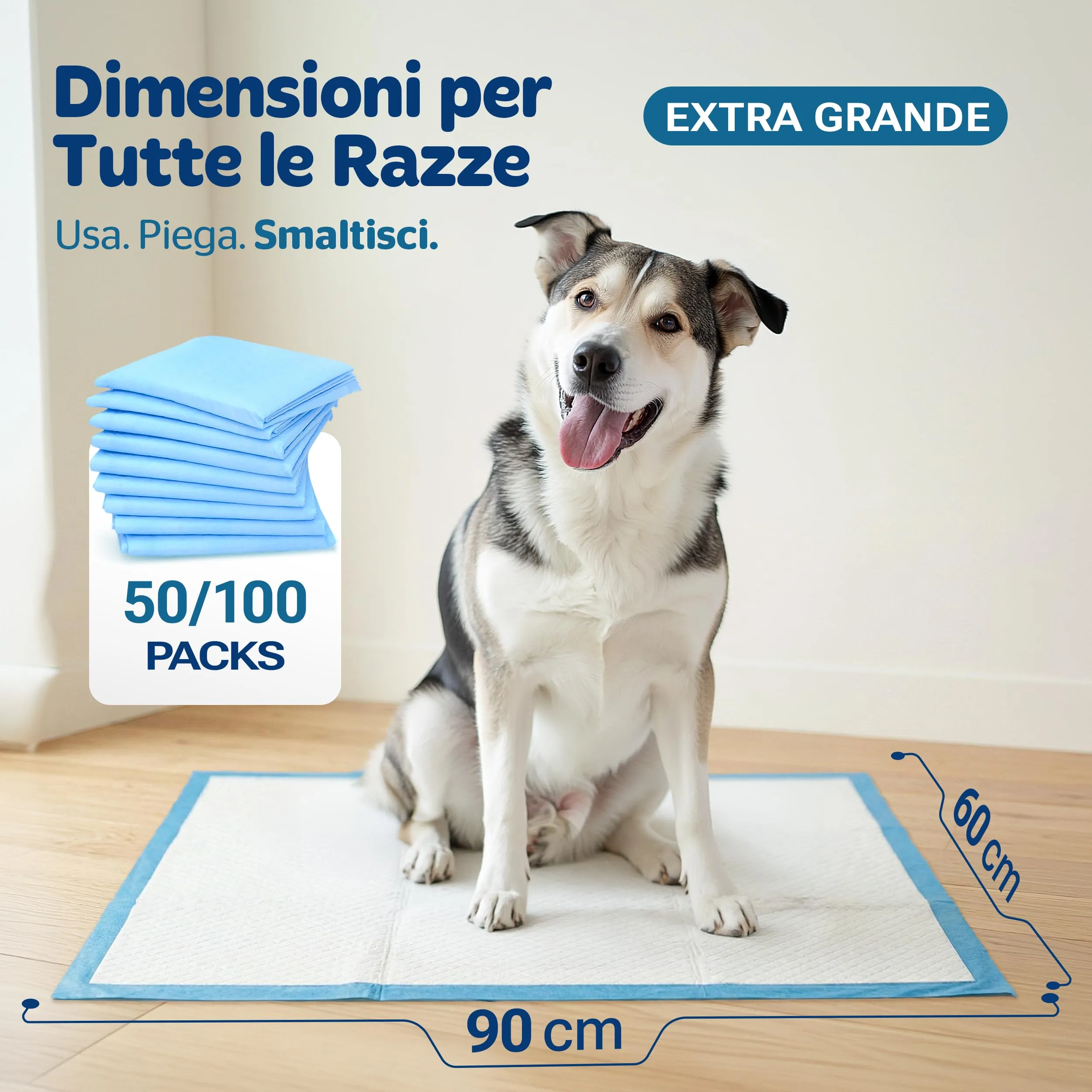 PORTENTUM Traversine per cani 90x60 cm, 100 pezzi - immagine 9