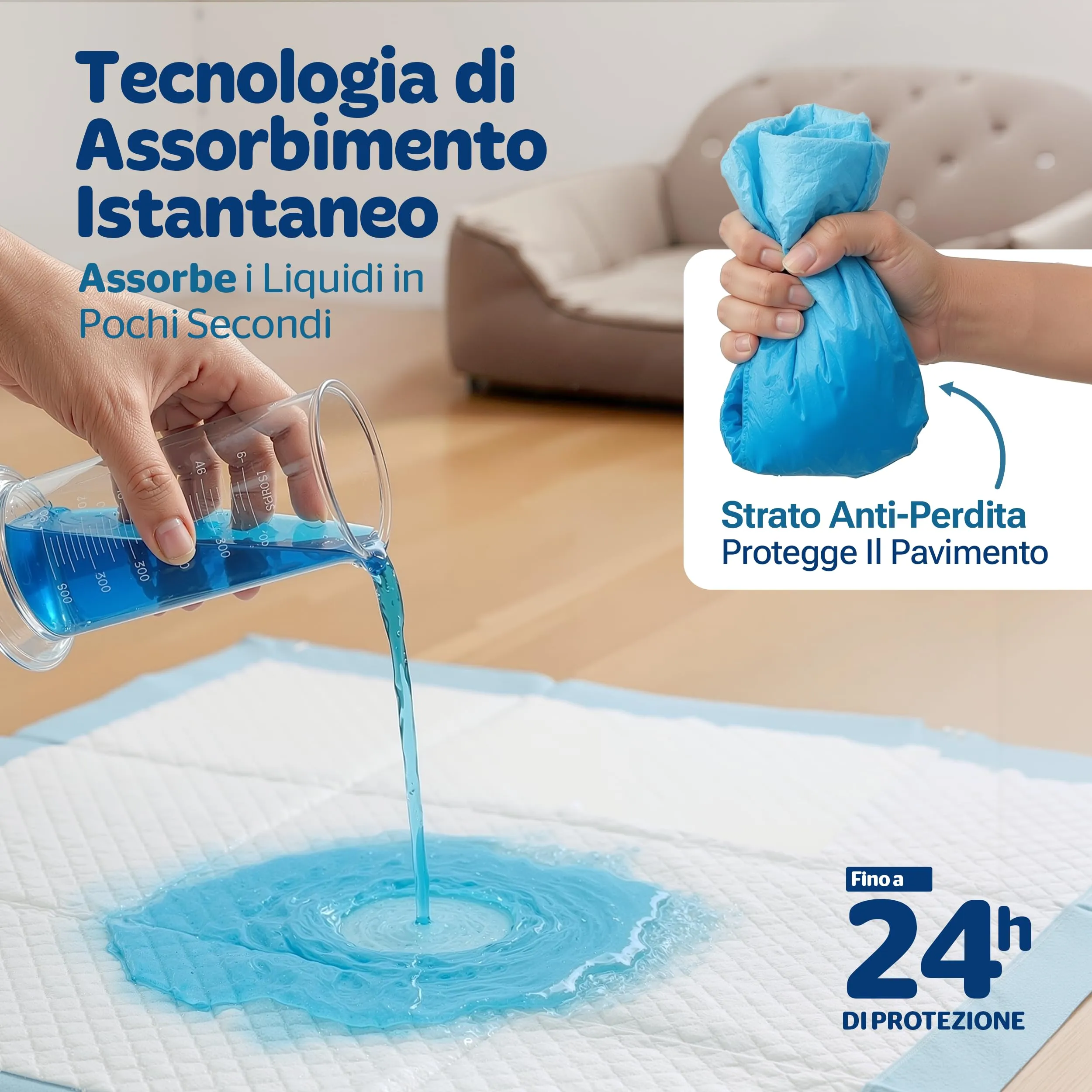 PORTENTUM Traversine per cani 60x45 cm, 50 pezzi - immagine 3
