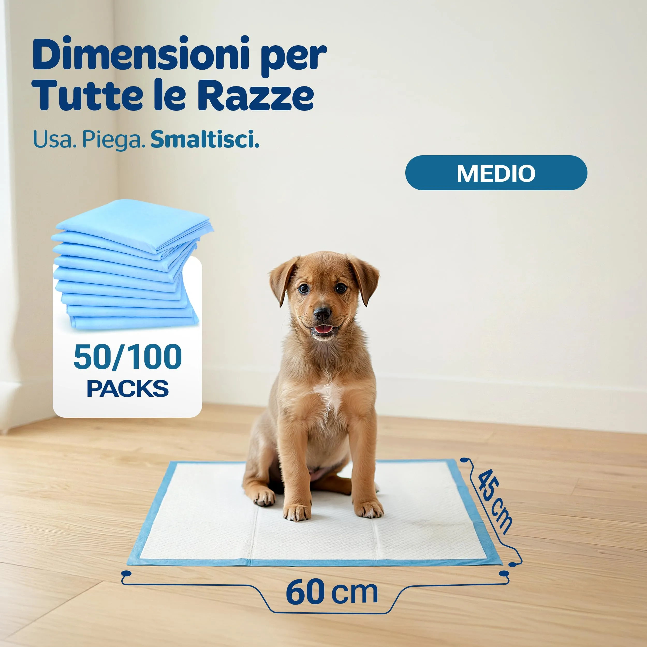 PORTENTUM Traversine per cani 60x45 cm, 50 pezzi - immagine 9