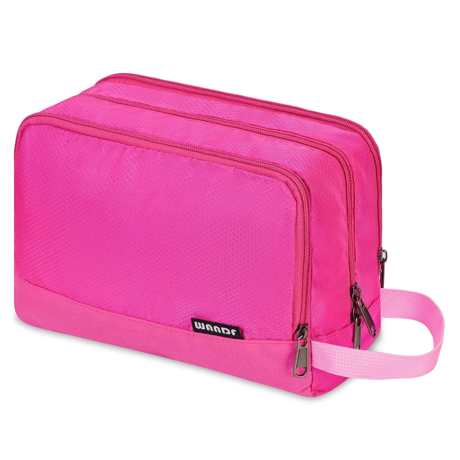 WANDF Beauty Bag Toiletry Bag for Men & Women, A-Pure Pink - immagine 1