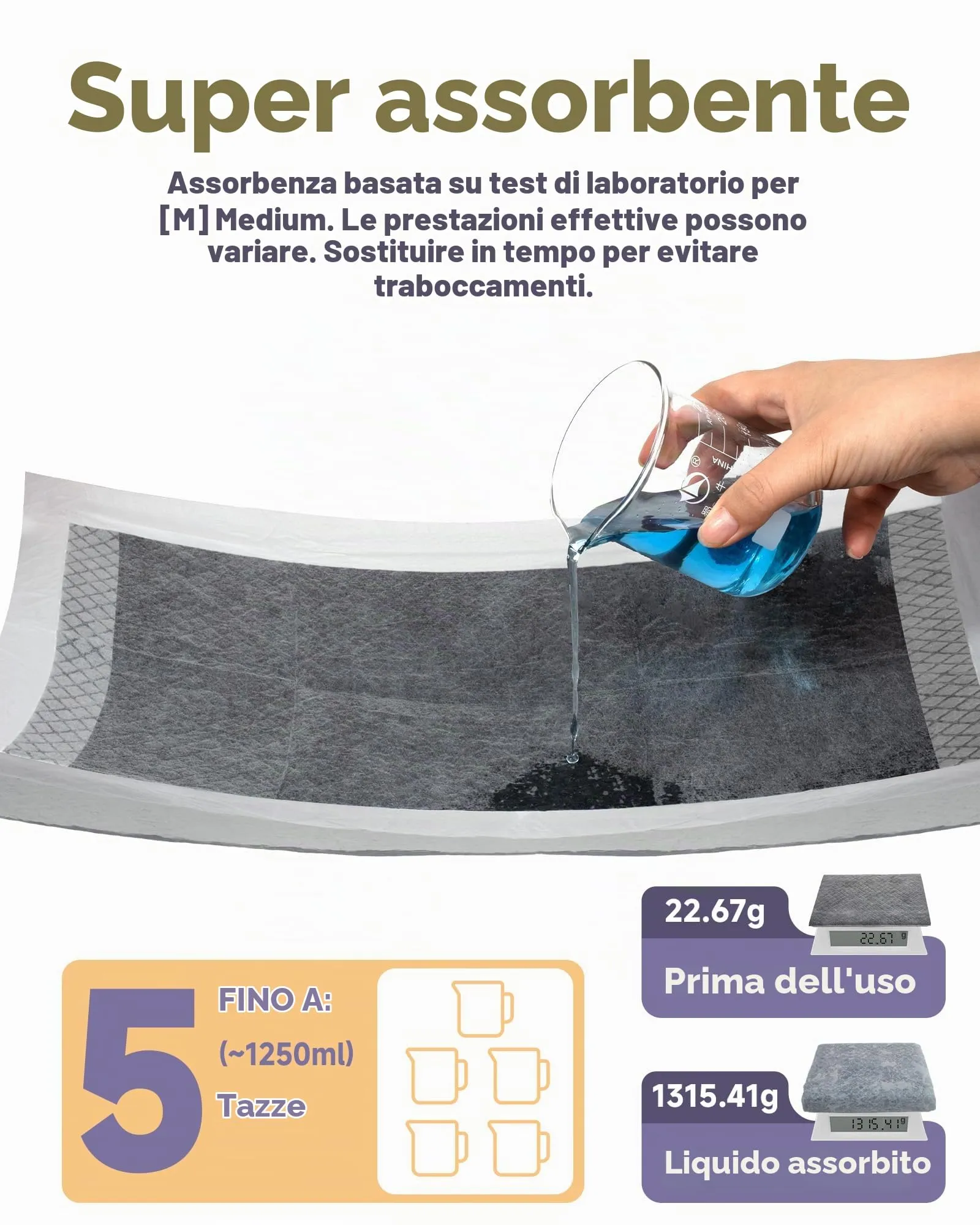 Flying Paws Traversine Cani al Carbone Attivo, 45x60cm, M, Confezione da 50 - immagine 4