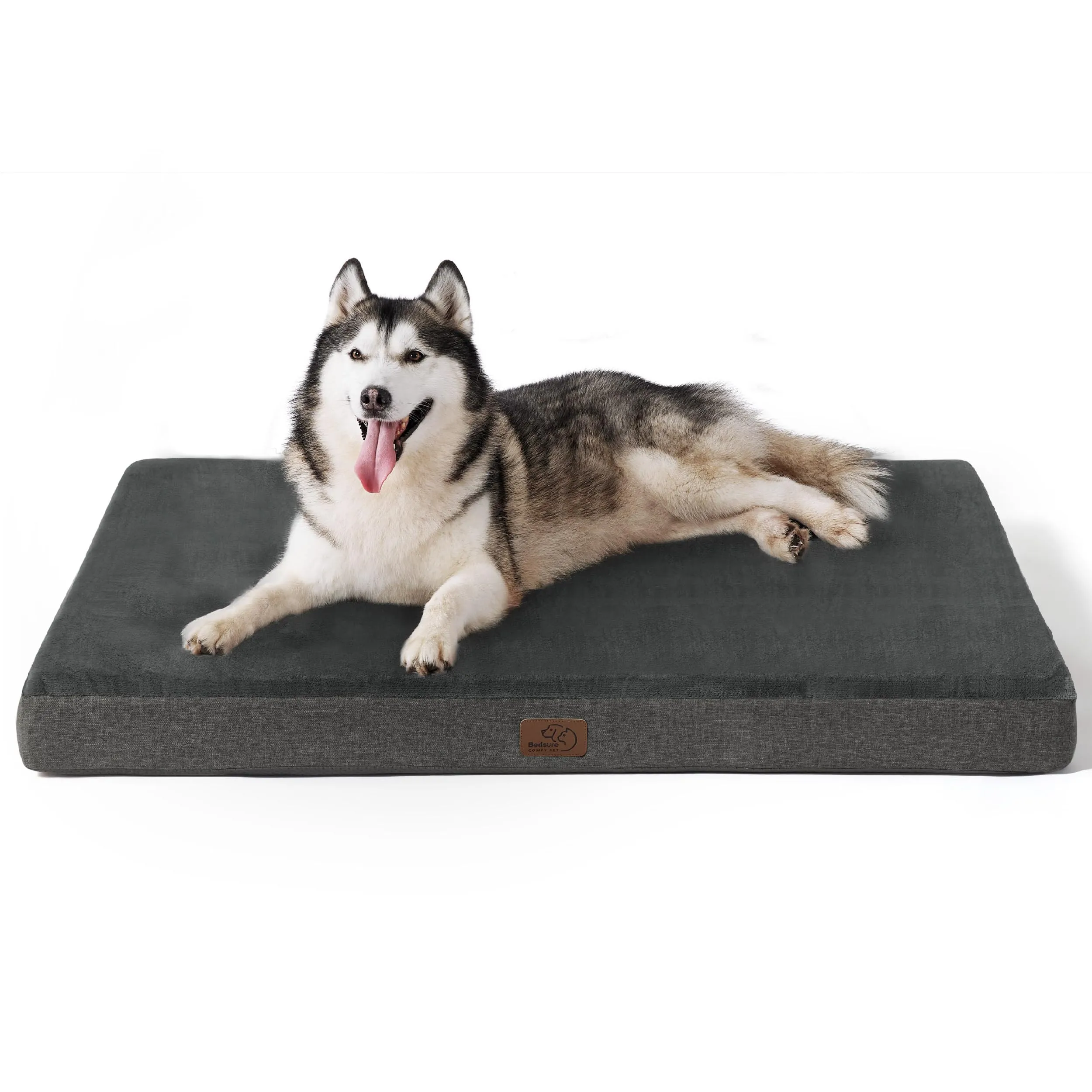 Bedsure Cuscino Per Cani Ortopedico, 120x74 cm, Grigio - immagine 1
