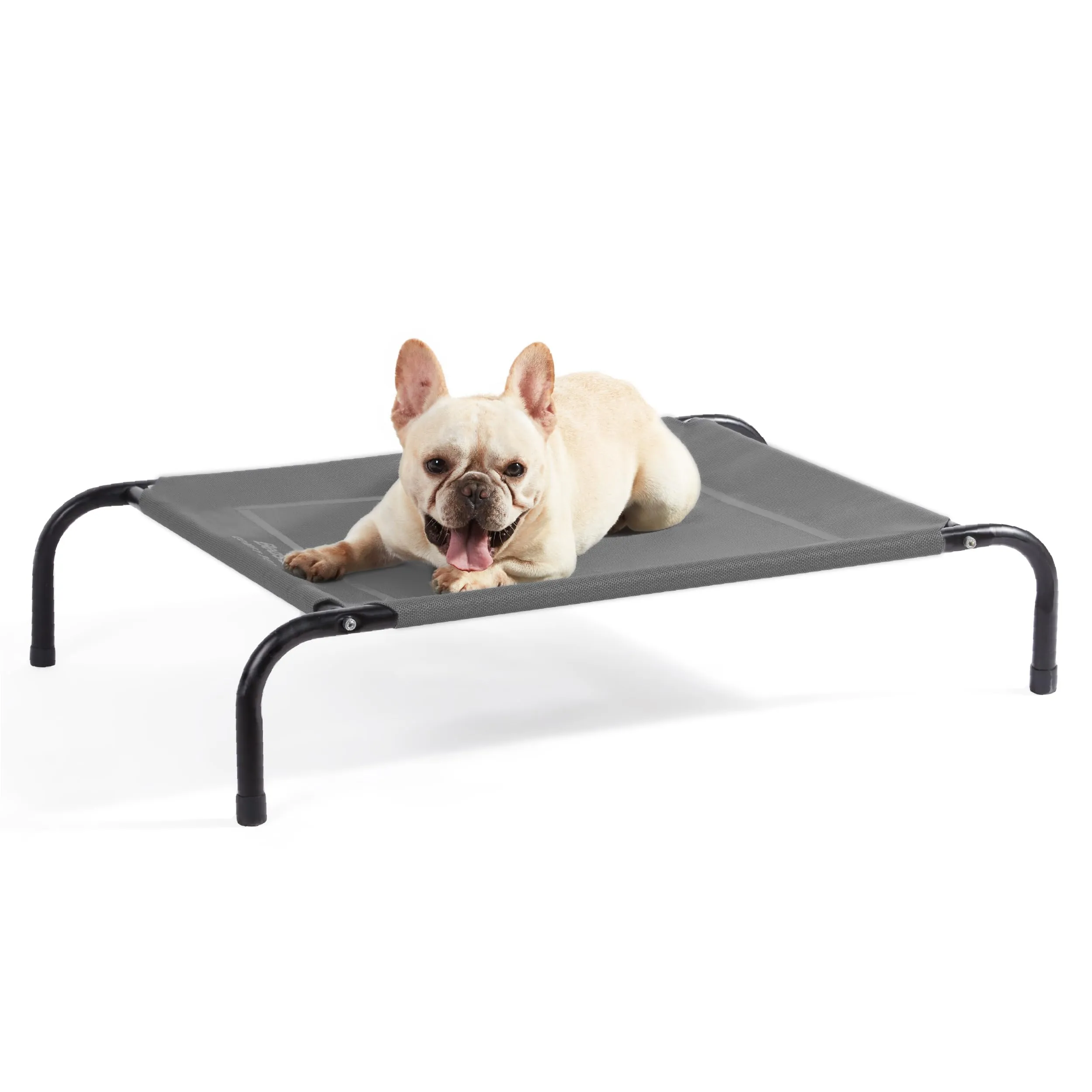 Bedsure Lettino Rialzato per Cani Piccoli, Impermeabile con Rete per Esterni, Viaggi e Giardino, Grigio, 87x63x20 cm - immagine 1