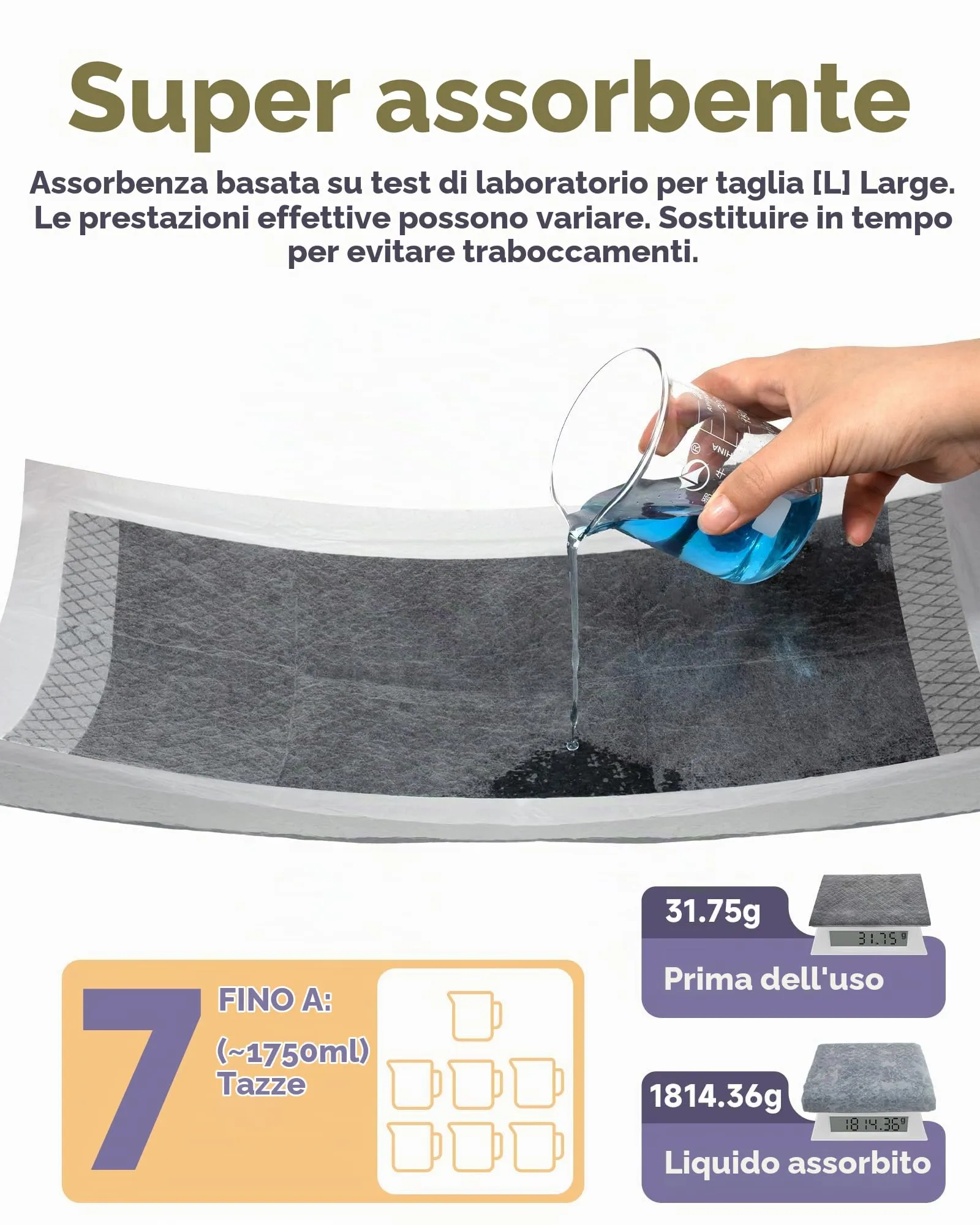 Flying Paws Traversine Cani al Carbone Attivo, 60×60cm, Confezione da 50 - immagine 4