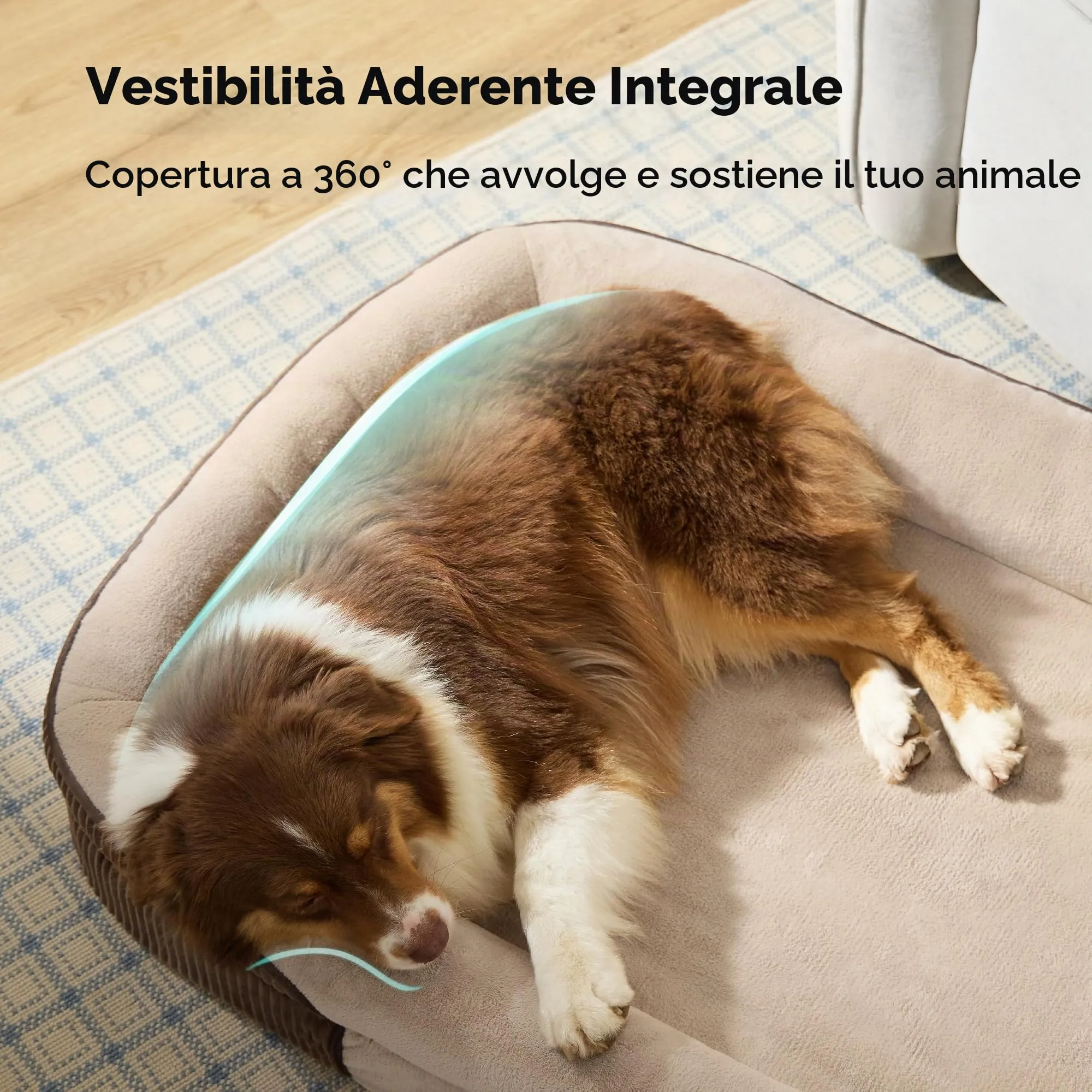 Bedsure Cuccia Ortopedica per Cane, 76x51x16.5cm, Marrone - immagine 3
