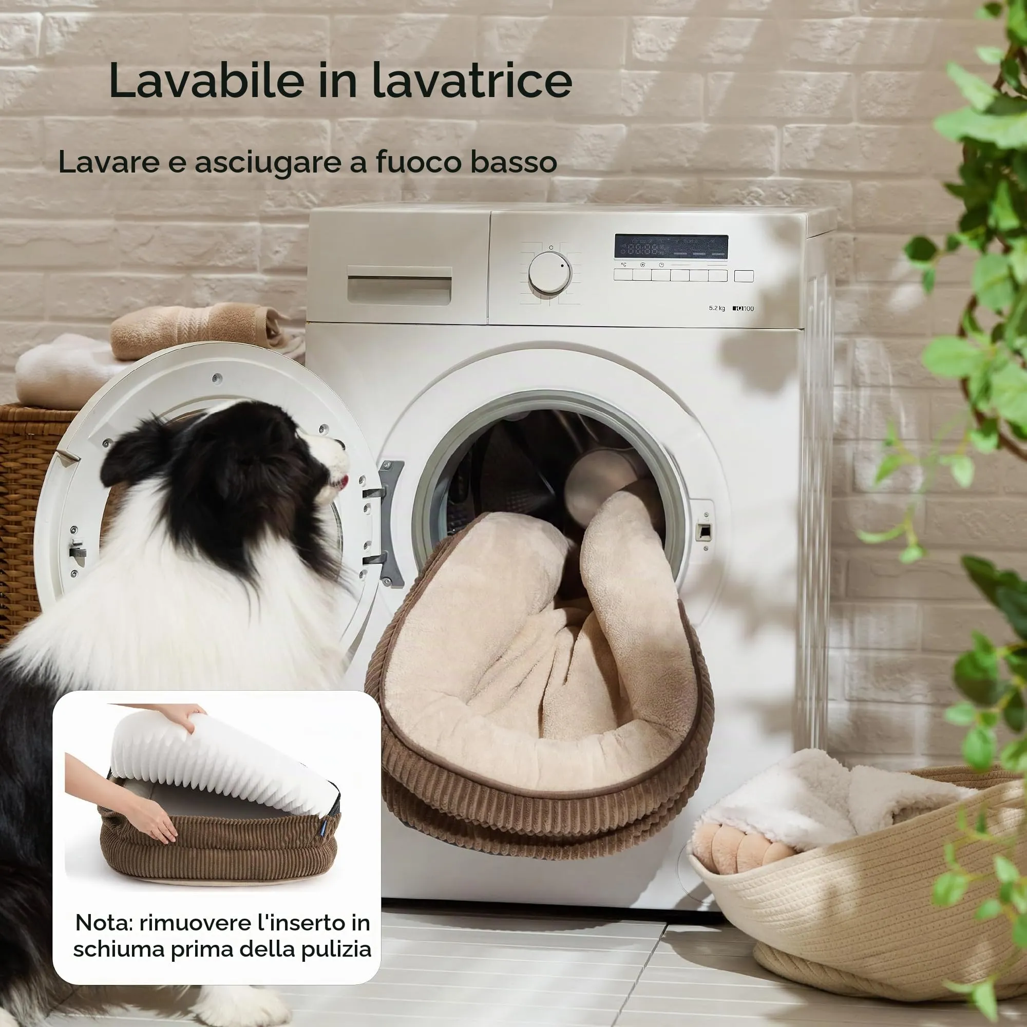 Bedsure Cuccia Ortopedica per Cane, 76x51x16.5cm, Marrone - immagine 9