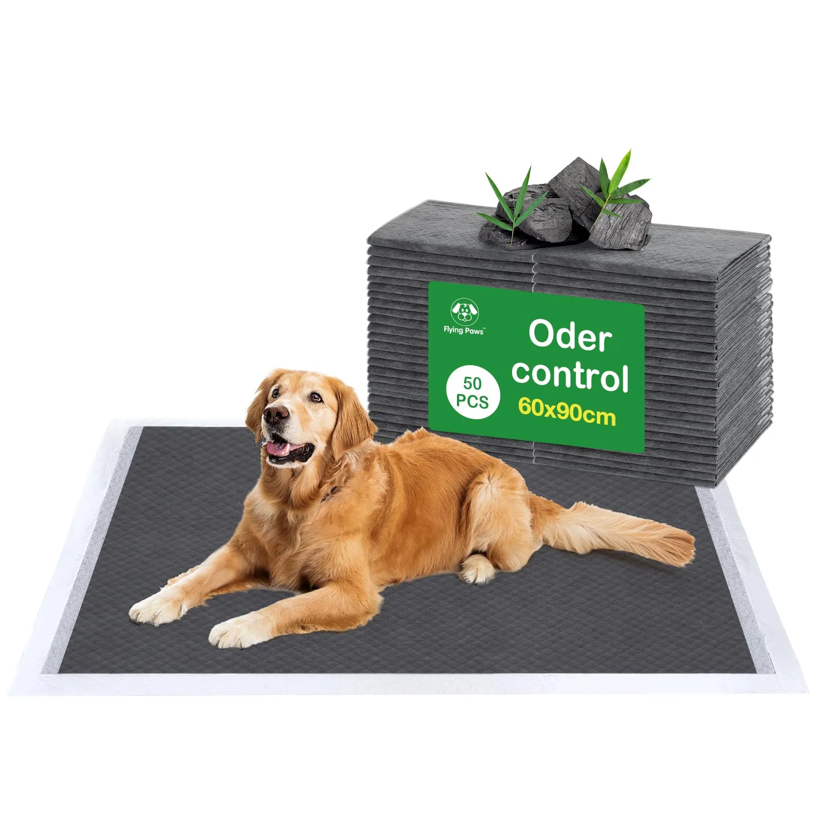 Flying Paws Traversine Cani al Carbone Attivo, 60x90cm, XL, Confezione da 50 - immagine 1
