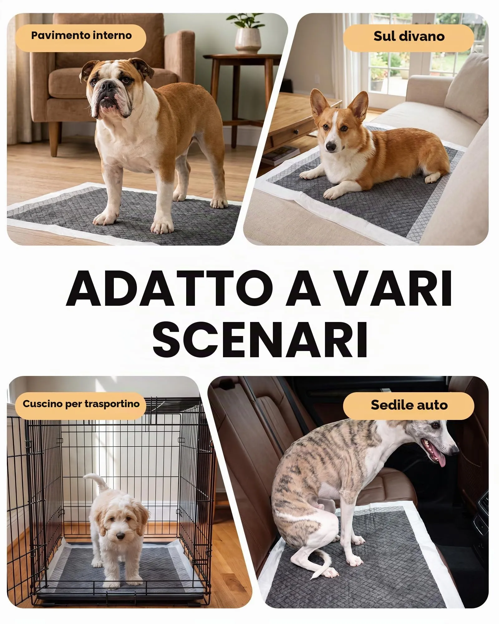 Flying Paws Traversine Cani al Carbone Attivo, 60x90cm, XL, Confezione da 50 - immagine 7