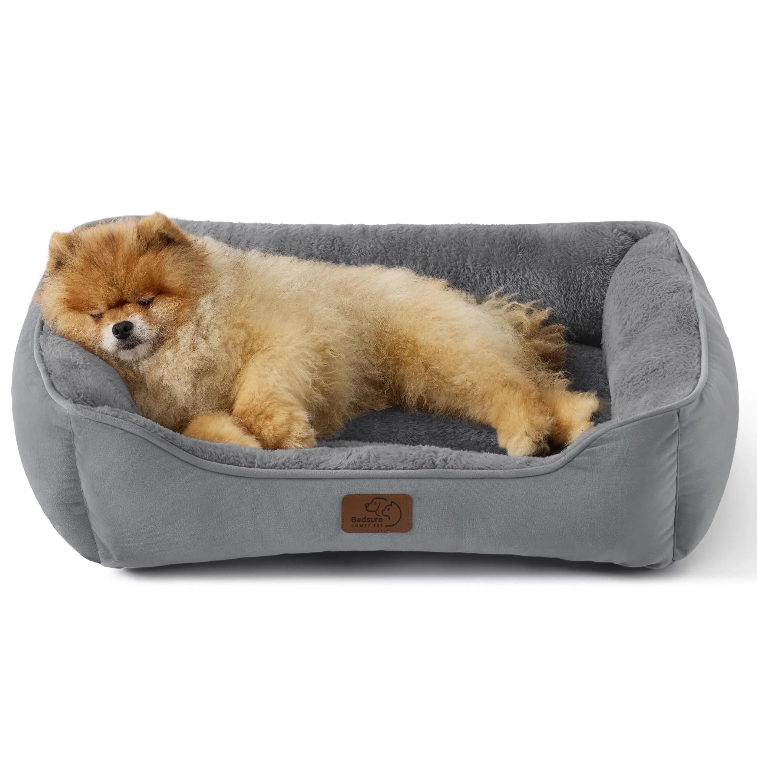 Bedsure Cuccia per Cani e Gatti, Rettangolare, Lavabile, 63,5 x 53 cm, Grigio - immagine 1