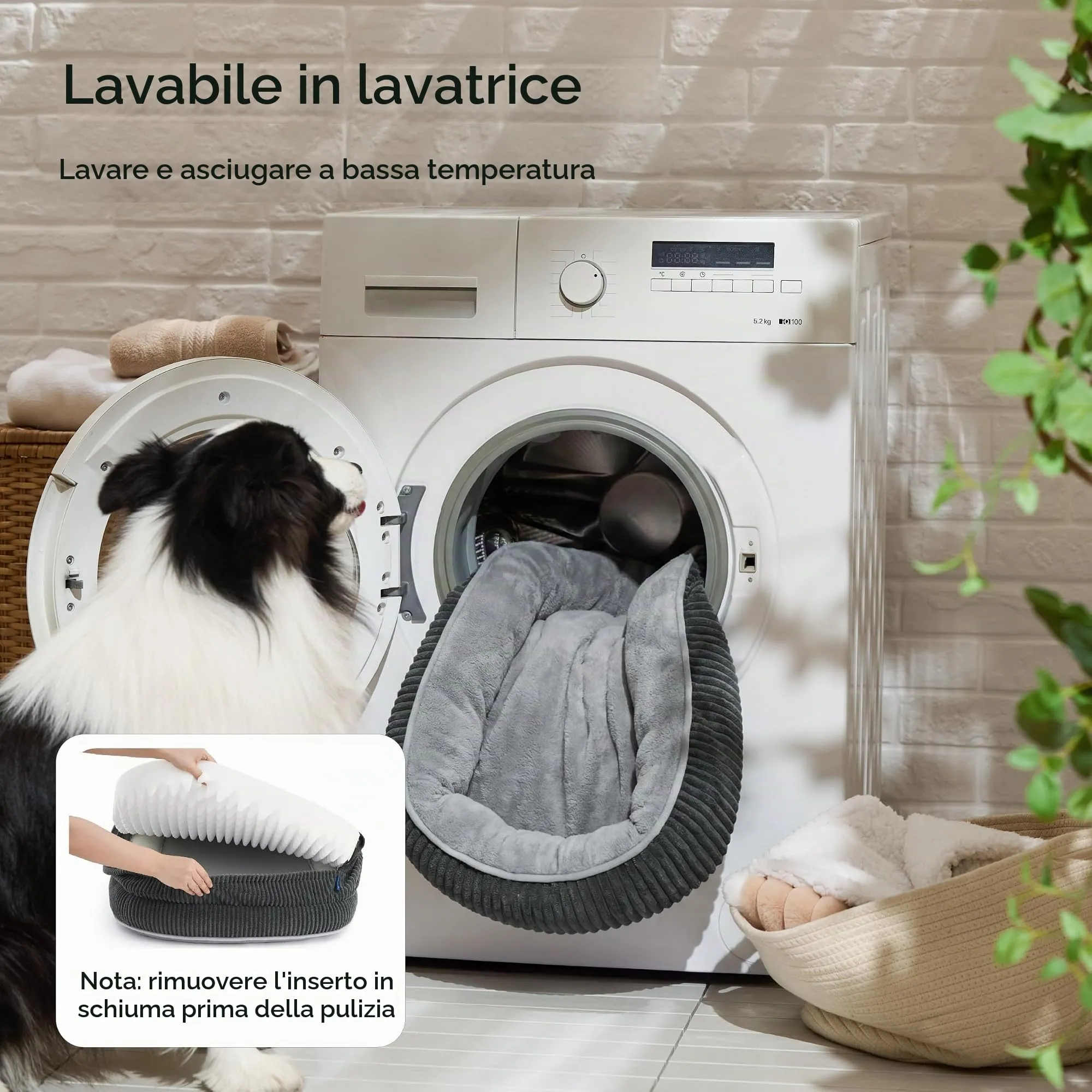 Bedsure Cuccia Ortopedica per Cane, 97x71x18cm, Grigia - immagine 9