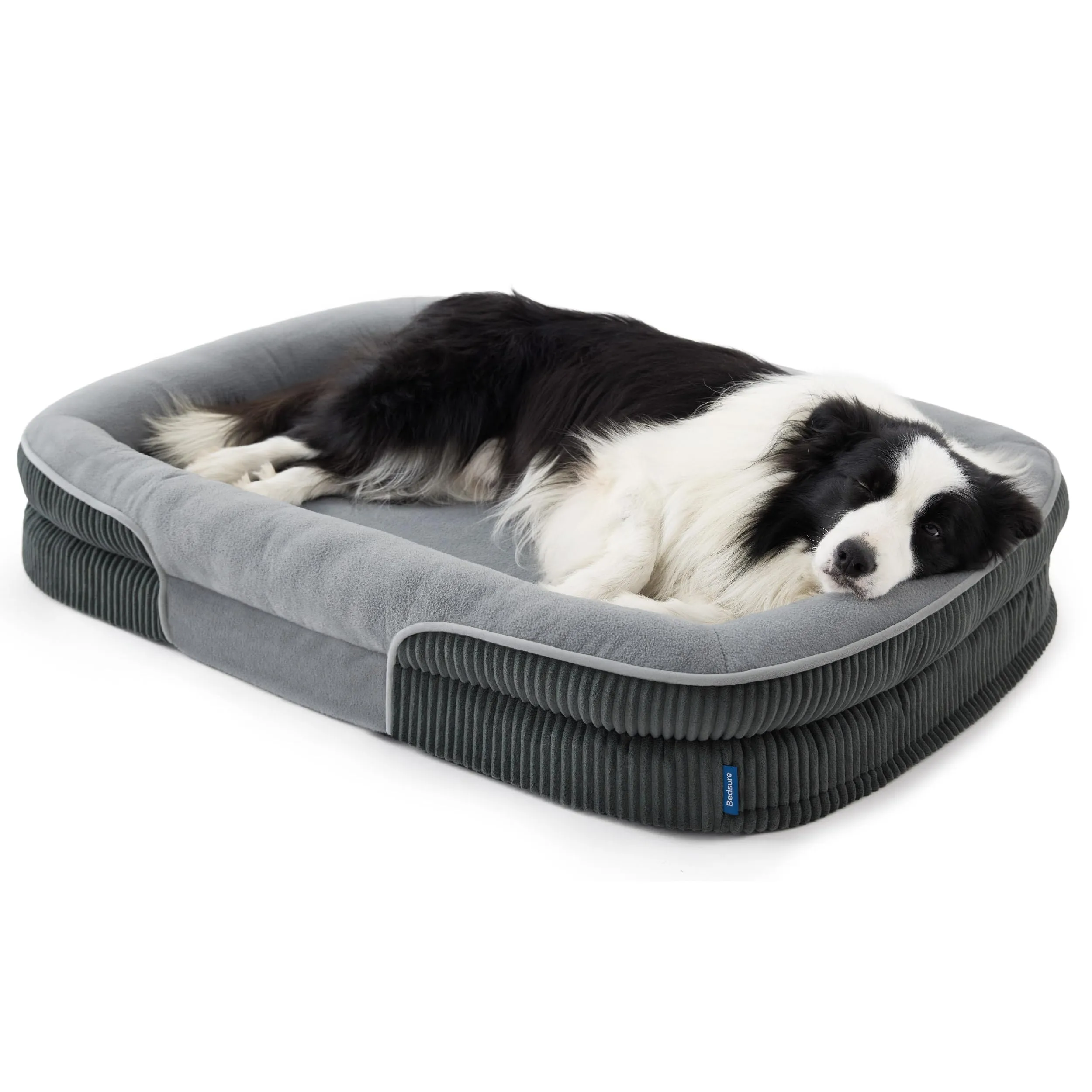 Bedsure Cuccia Ortopedica per Cane di Grande Taglia, 106x76x18cm, Grigia - immagine 1