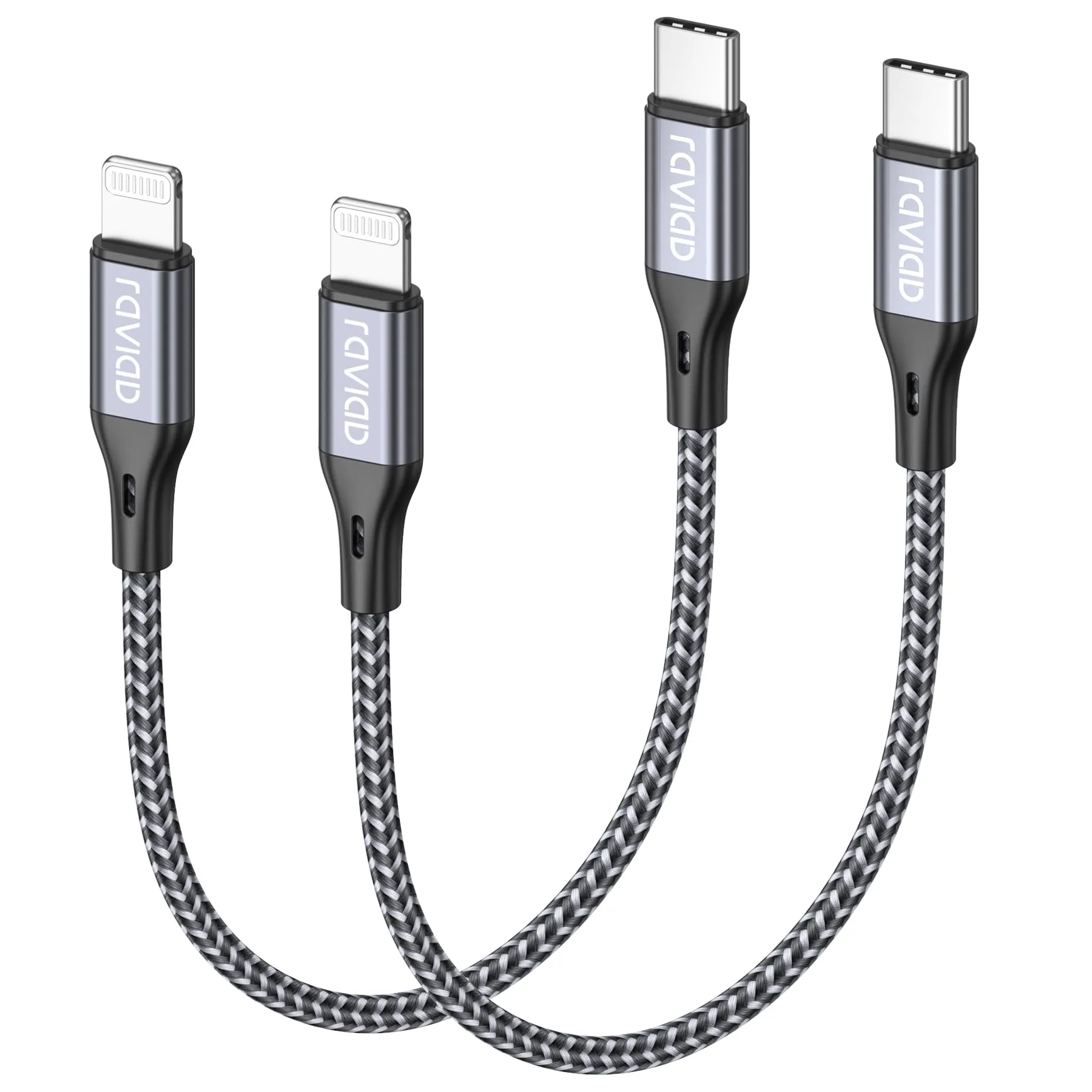 RAVIAD Cavo USB-C a Lightning MFi, 50cm, 2 Pezzi - immagine 1