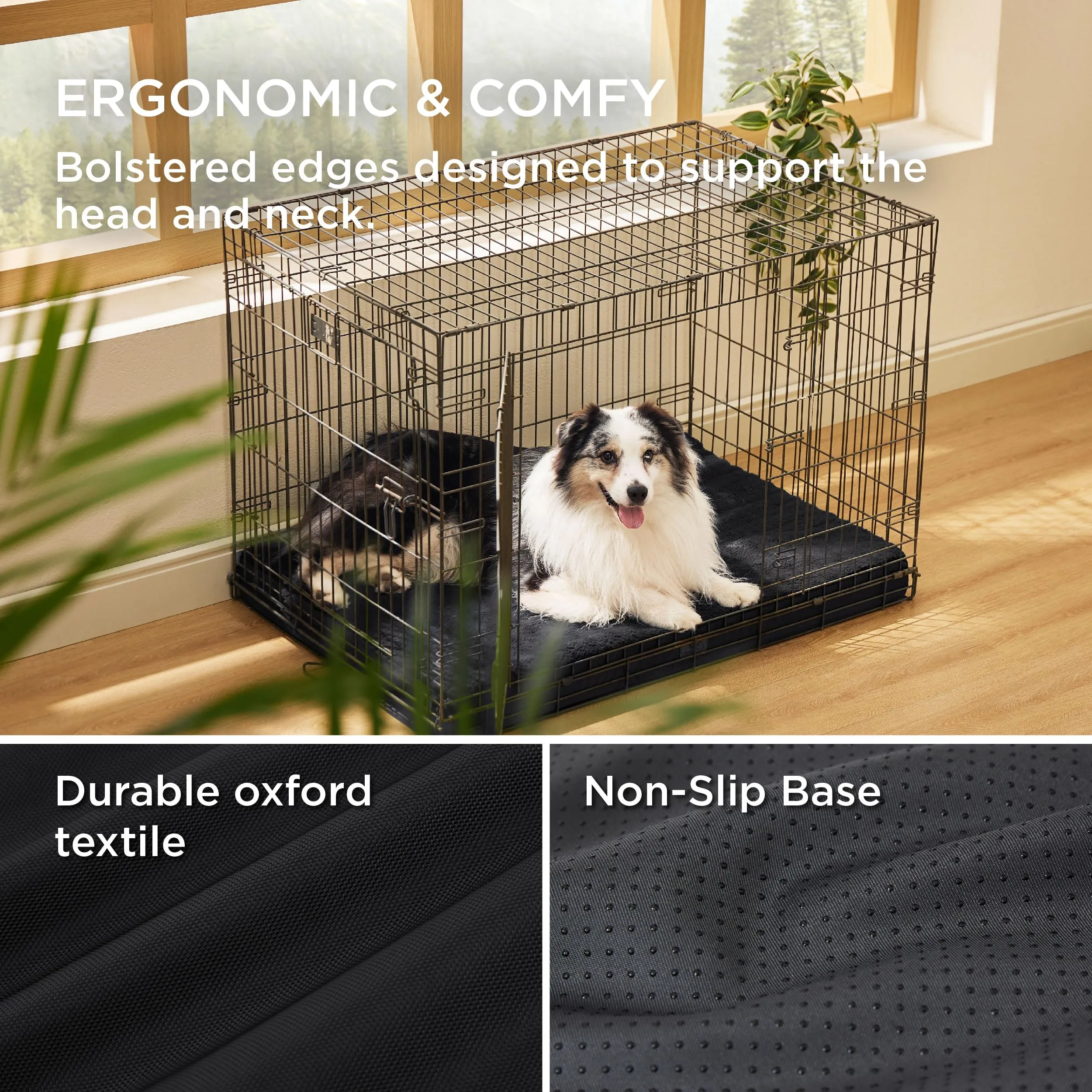 Bedsure Cuccia Cane Sfoderabile Lavabile 104x74x9 cm Nero - immagine 3