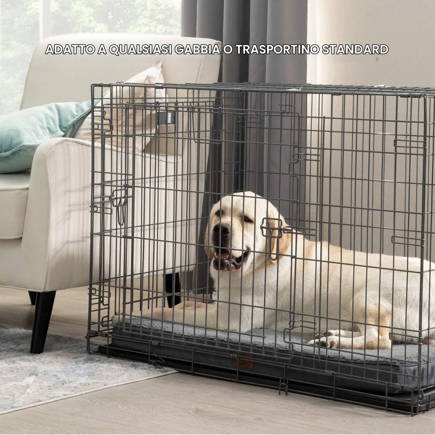 Bedsure Cuccia Cane Sfoderabile Lavabile, 135x91x10 cm, Grigio - immagine 8