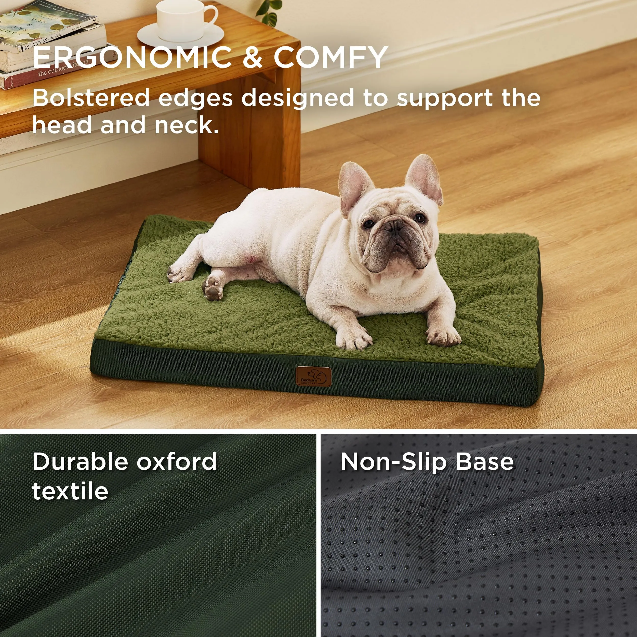 Bedsure Cuccia Cane Taglia Media Sfoderabile Lavabile, 76x51 cm, Verde - immagine 4